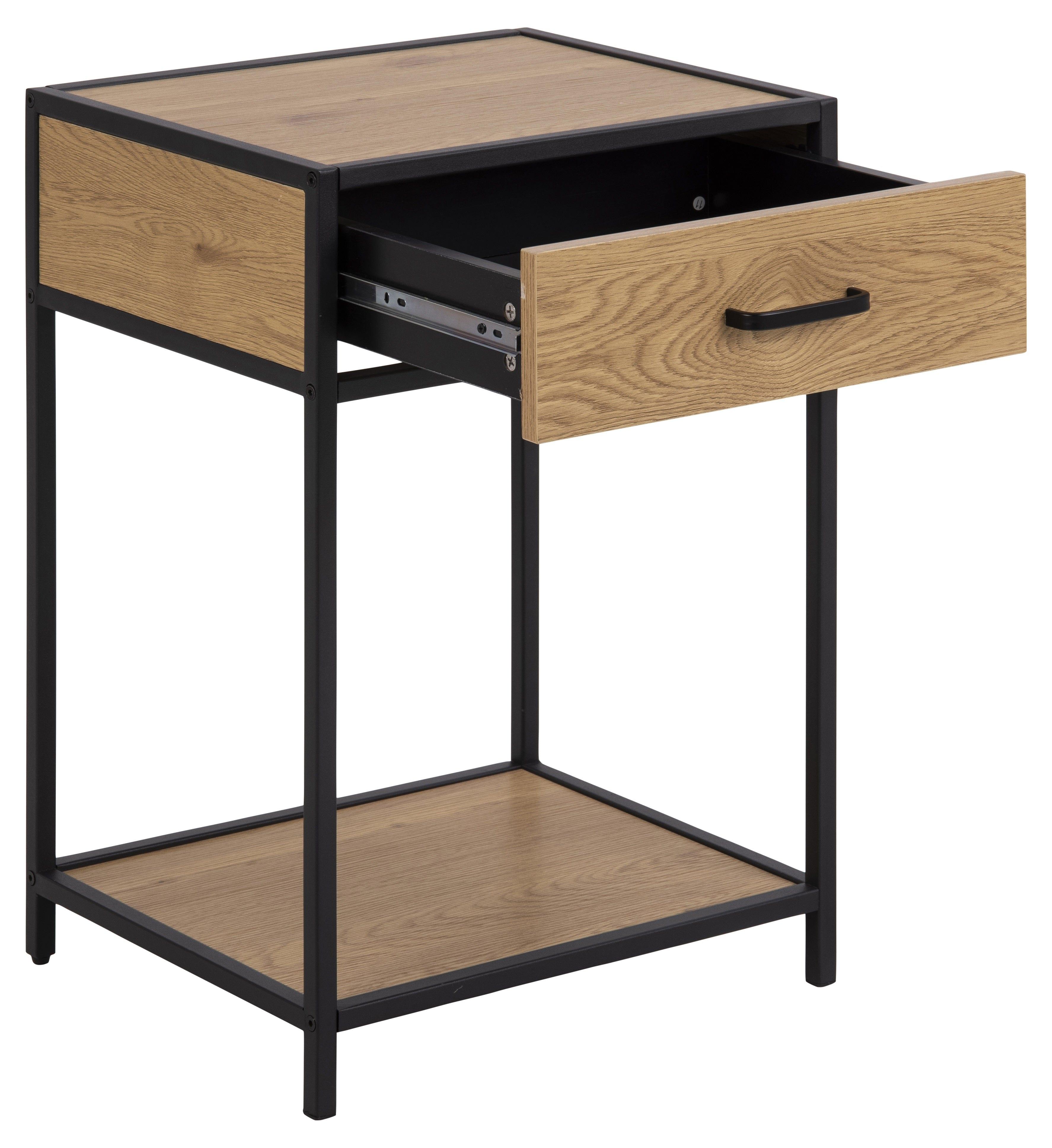 Stolik nocny z szufladą SEAFORD drewniany Actona Eye on Design