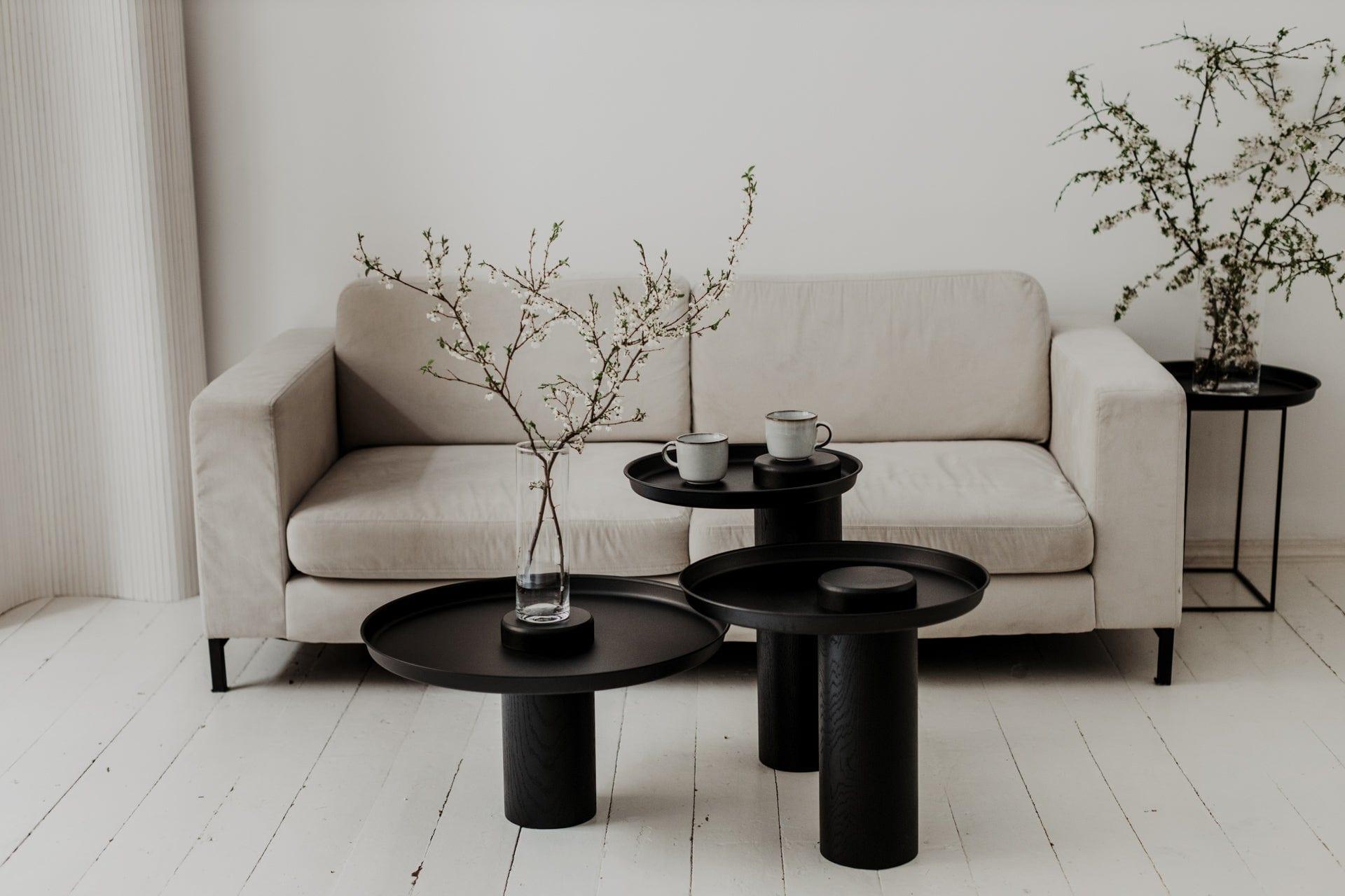 Stolik TYK czarny dąb z czarnym blatem Nordifra Eye on Design