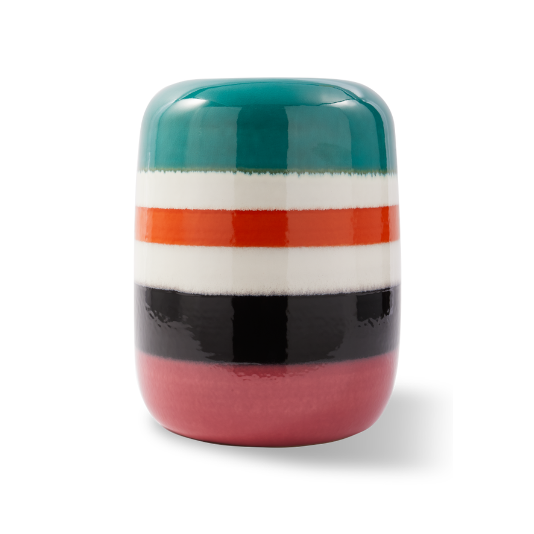STRIPED PILL Side Table colorful ceramic