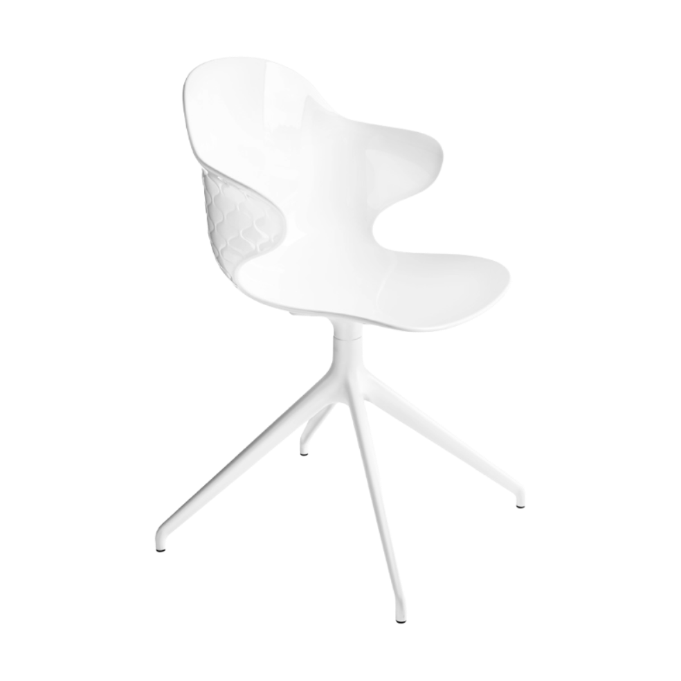 SAINT TROPEZ swivel chair white