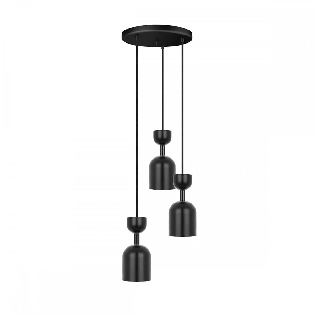SUPURU 3P schwarze Pendelleuchte
