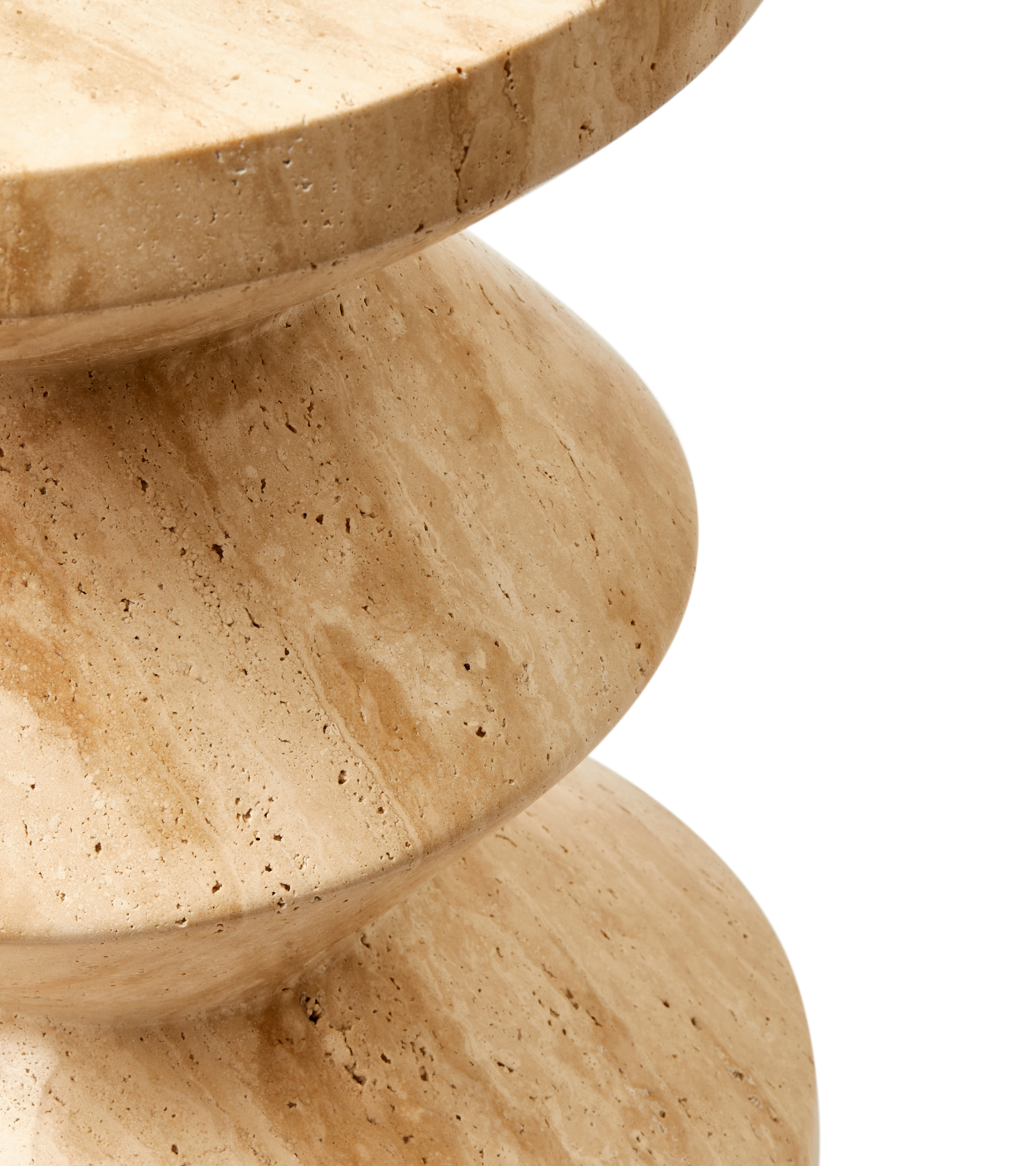 ZIG ZAG Hocker Travertin