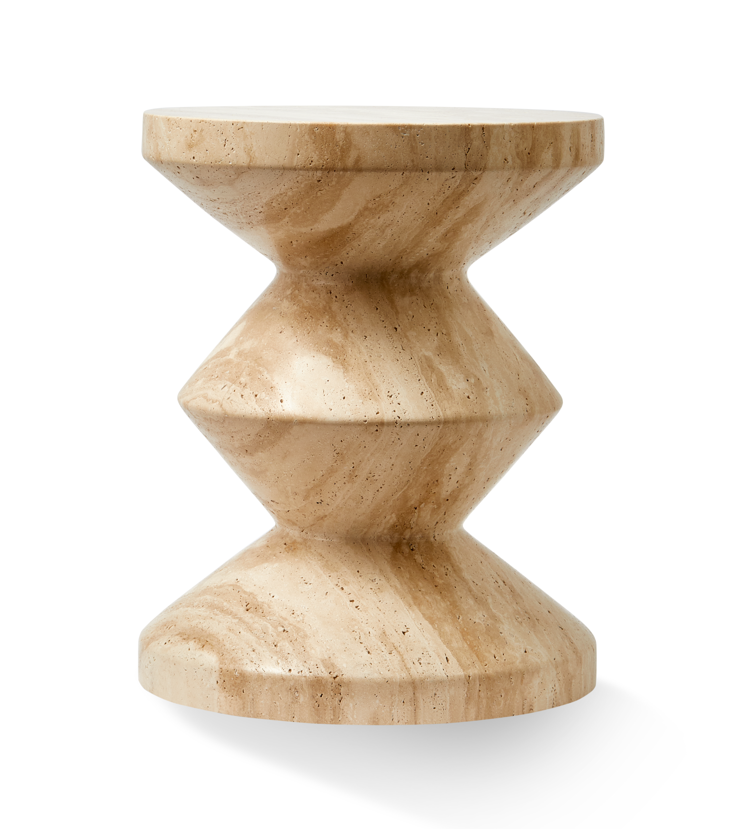 ZIG ZAG Hocker Travertin