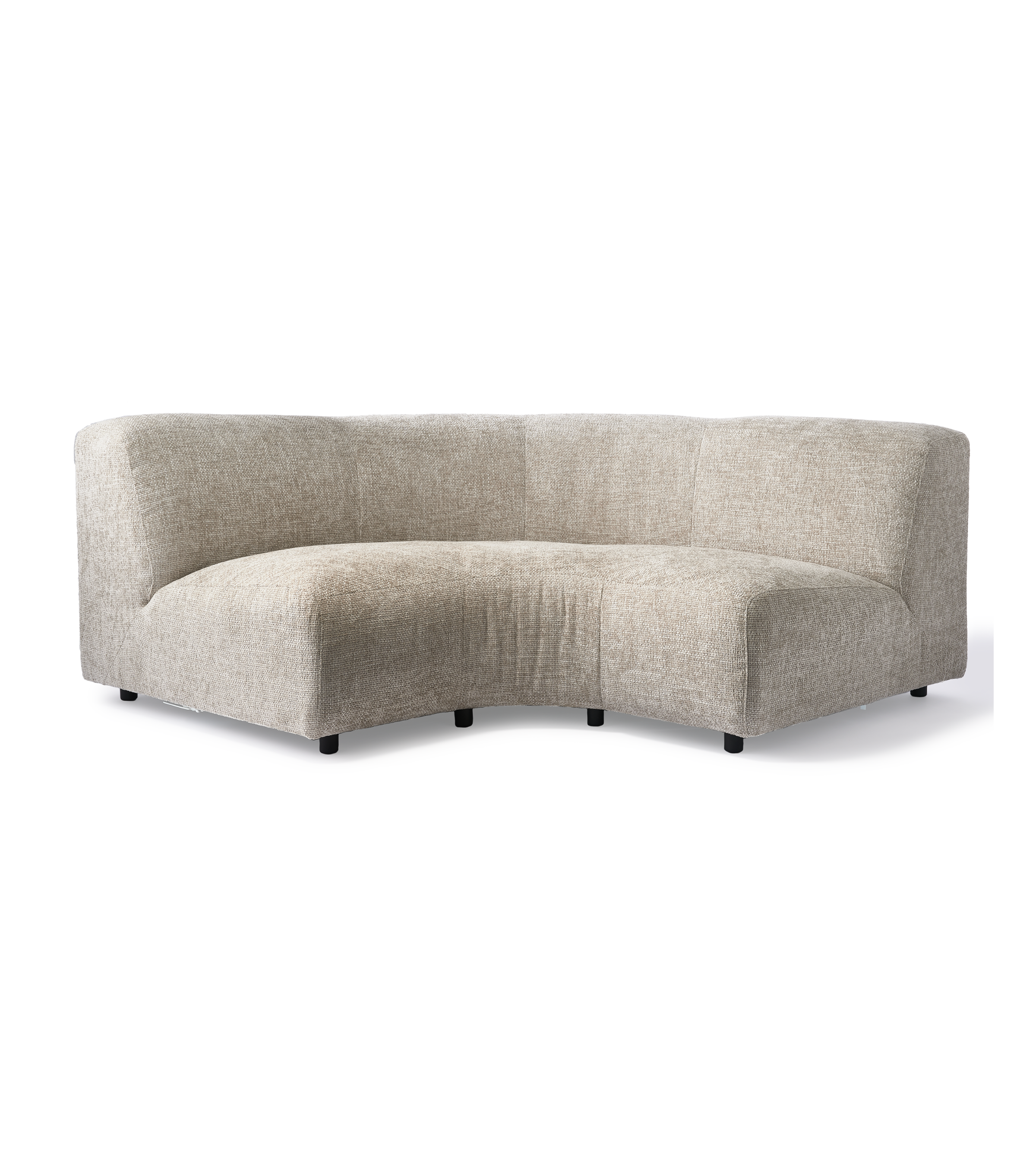 POLSPOTTEN modular sofa - large rounded corner module ecru