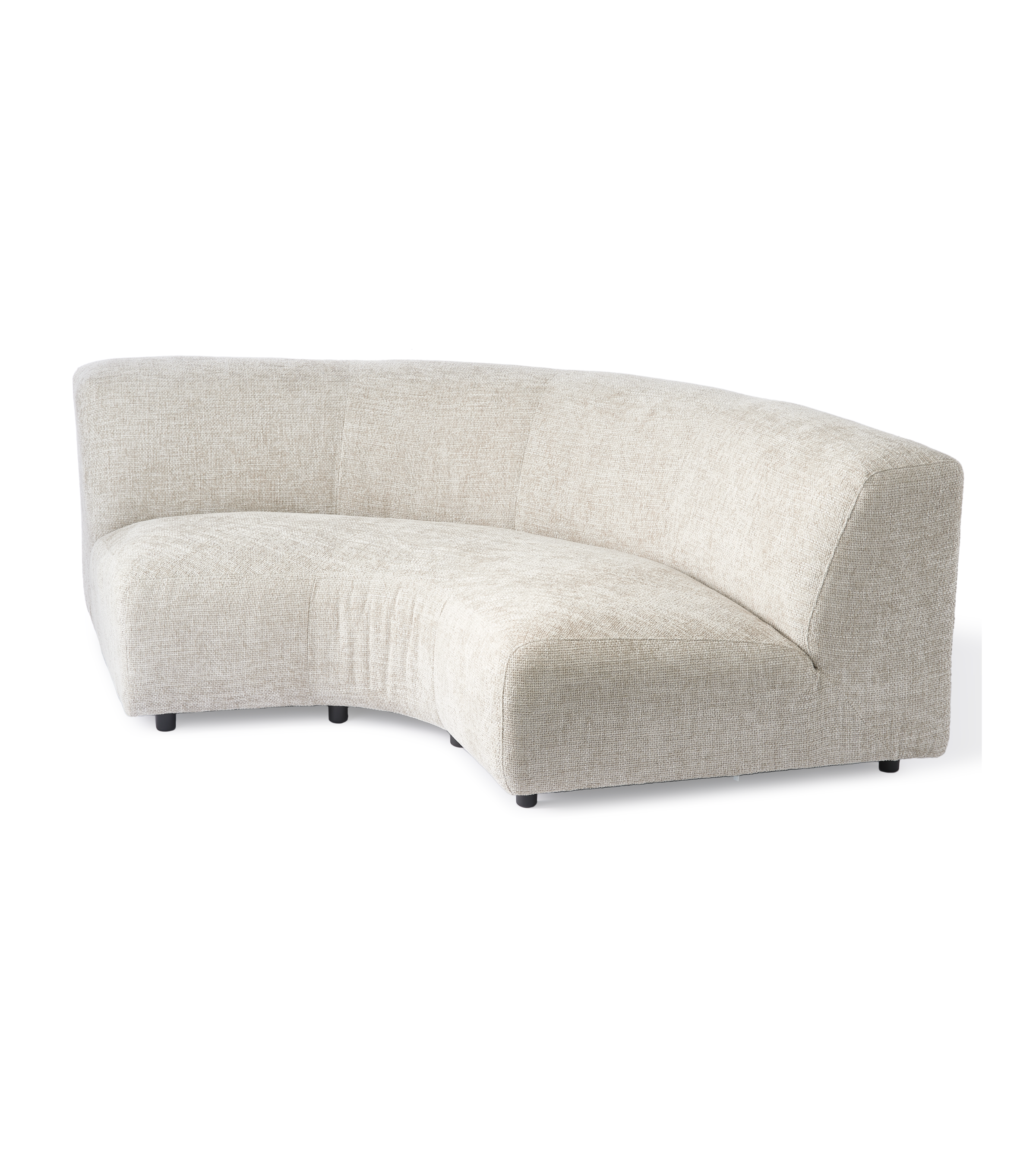 POLSPOTTEN modular sofa - large rounded corner module ecru