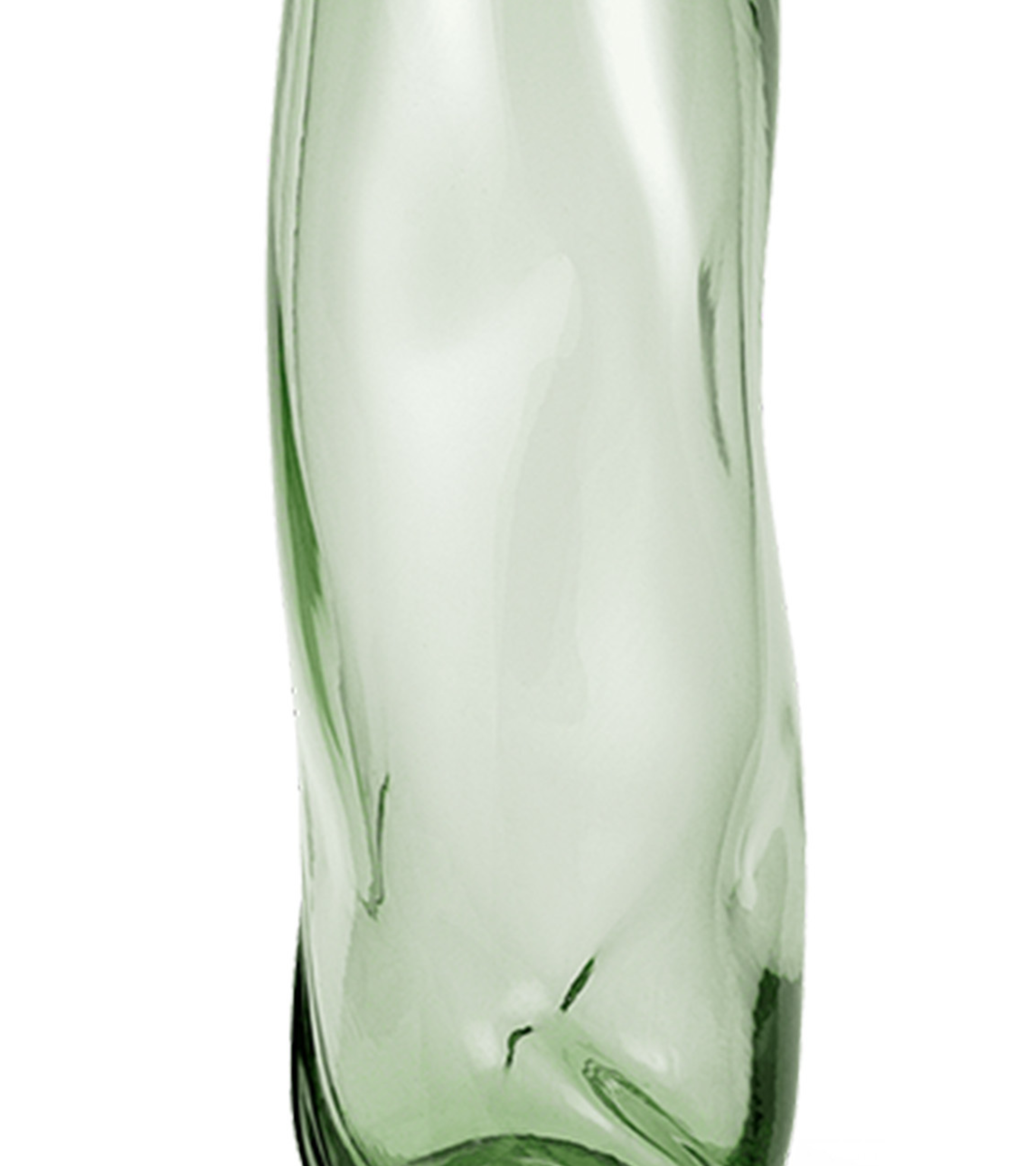 WATER TALL SWIRL vase light green