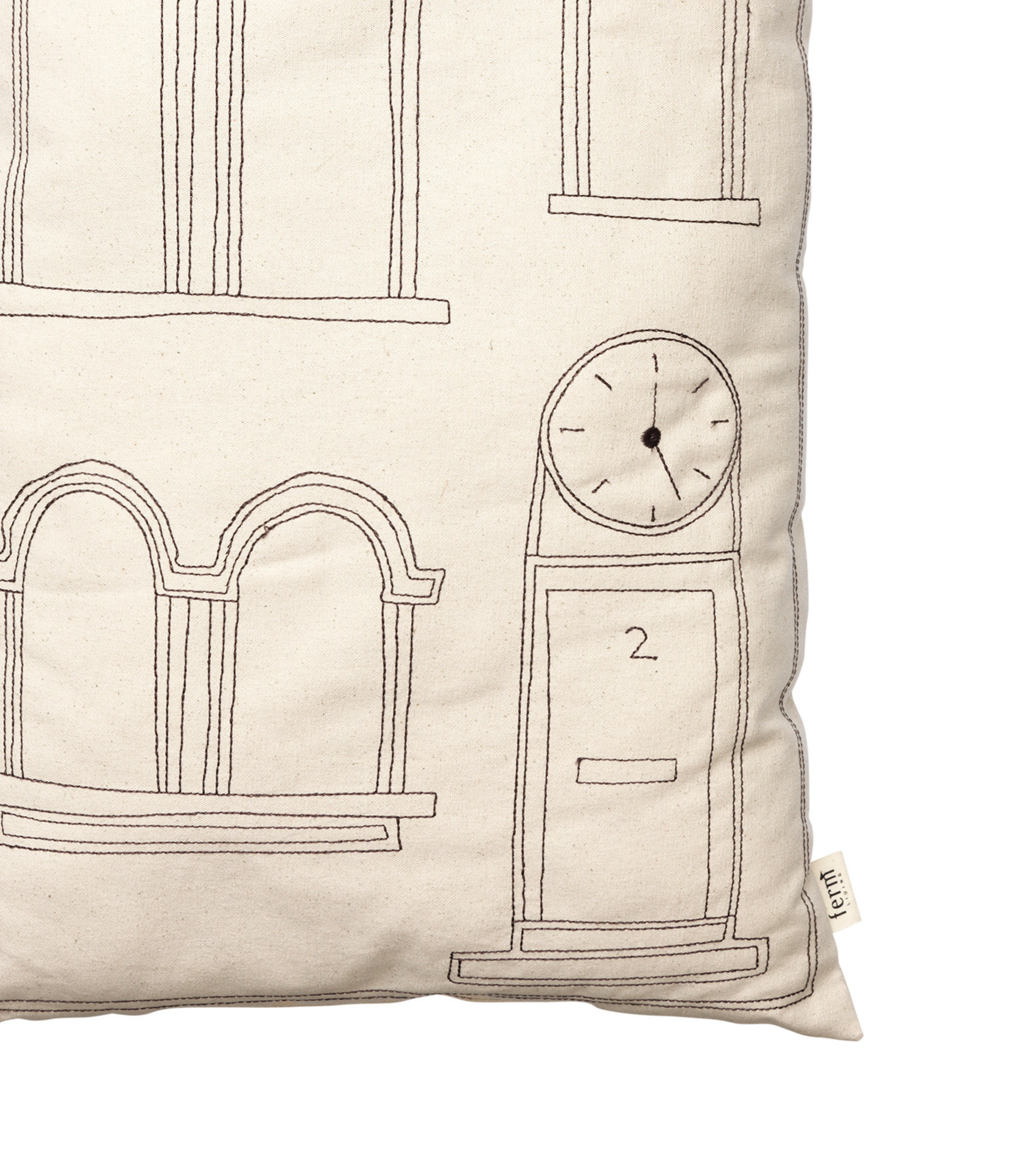 Dekokissen ABODE CLOCK gebrochenes Weiß
