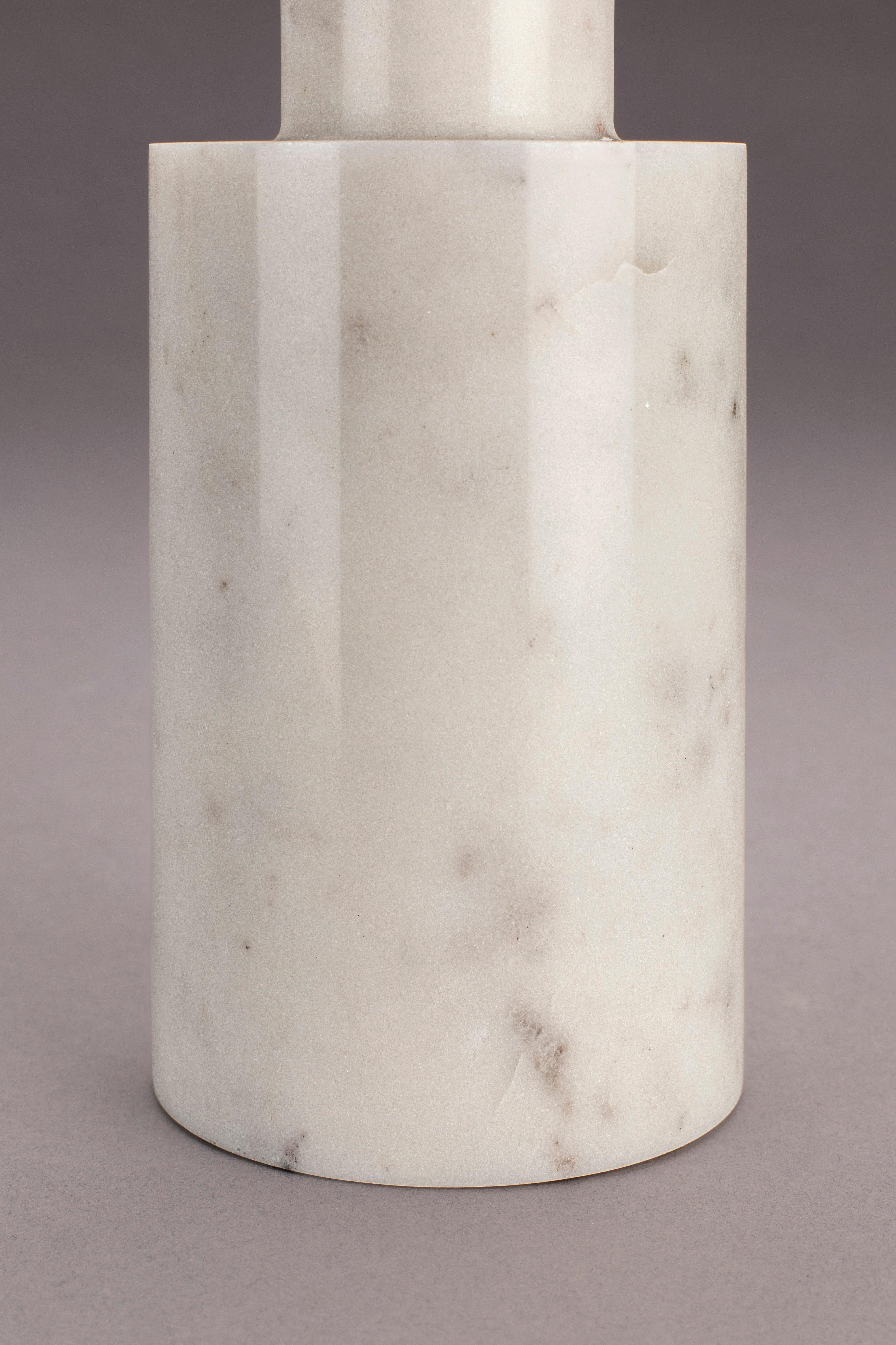 Paros Candle Holder Marble White Dutchbone Eye on Design
