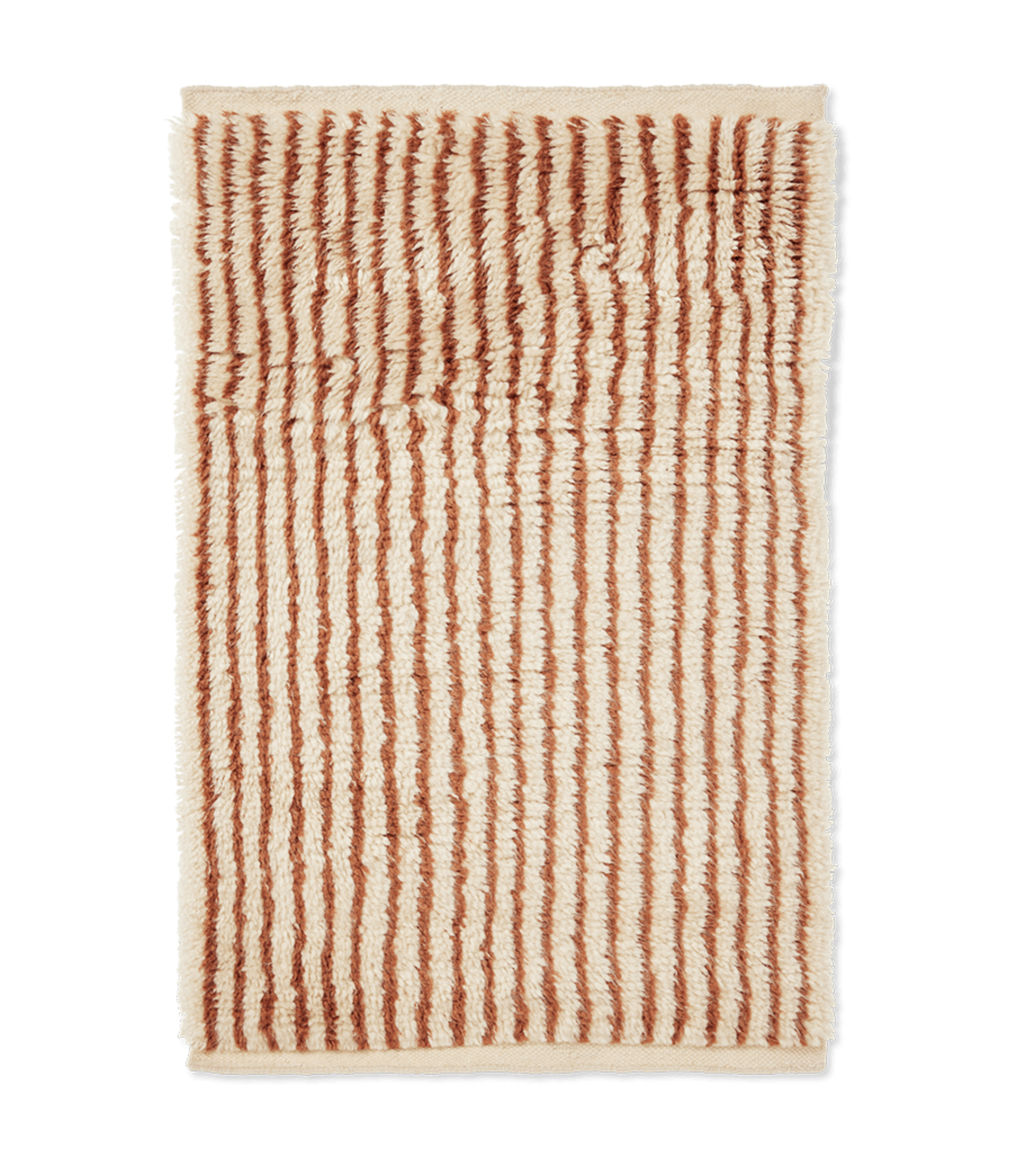 KAMI KNOTTED rug rust brown with beige