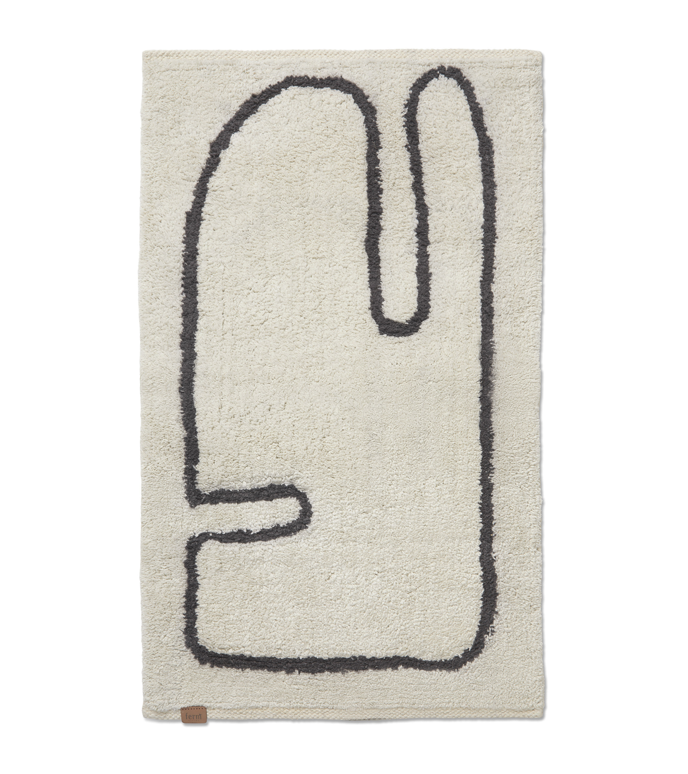 Waschbarer Teppich in Cremeweiß