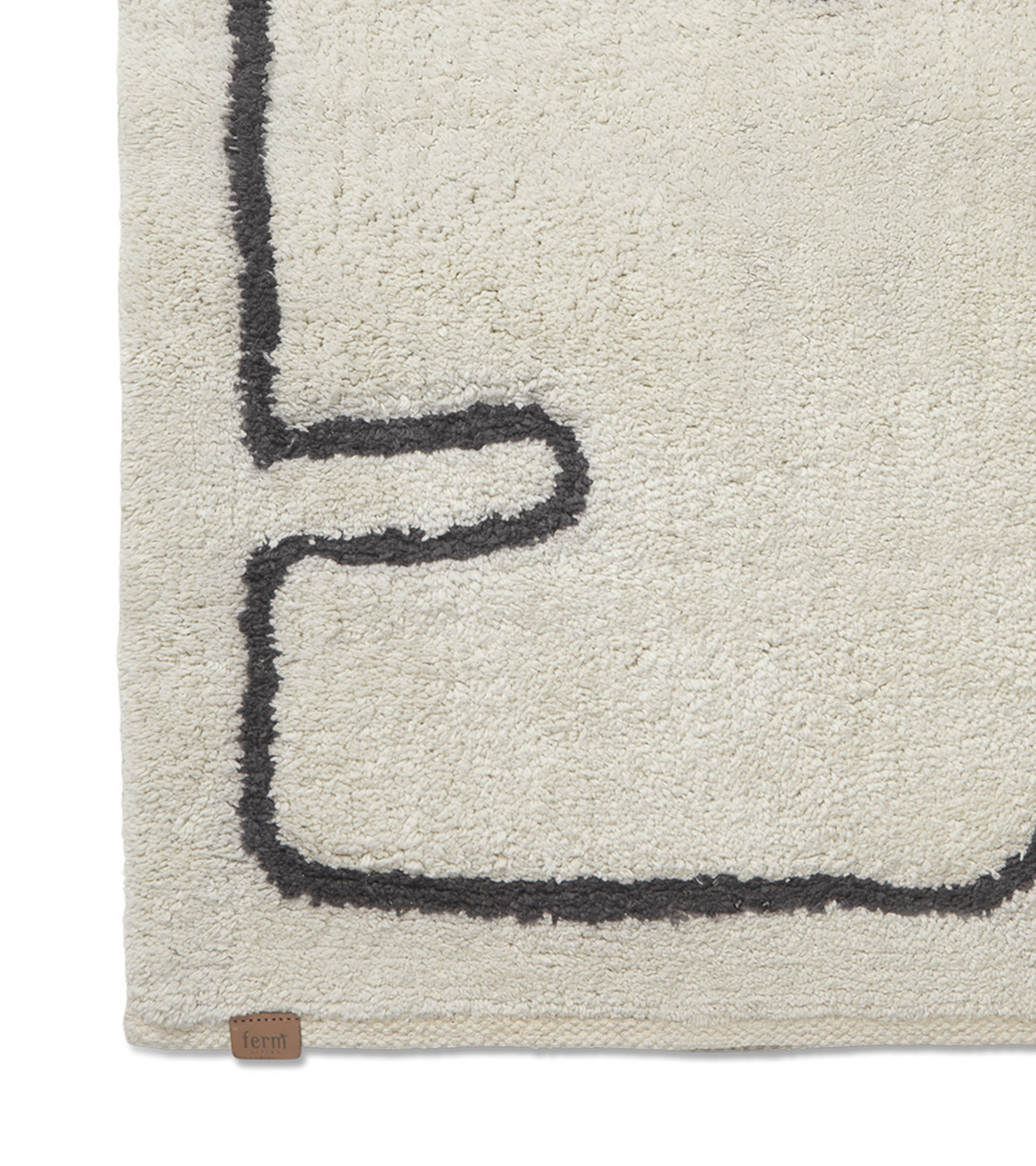 Waschbarer Teppich in Cremeweiß
