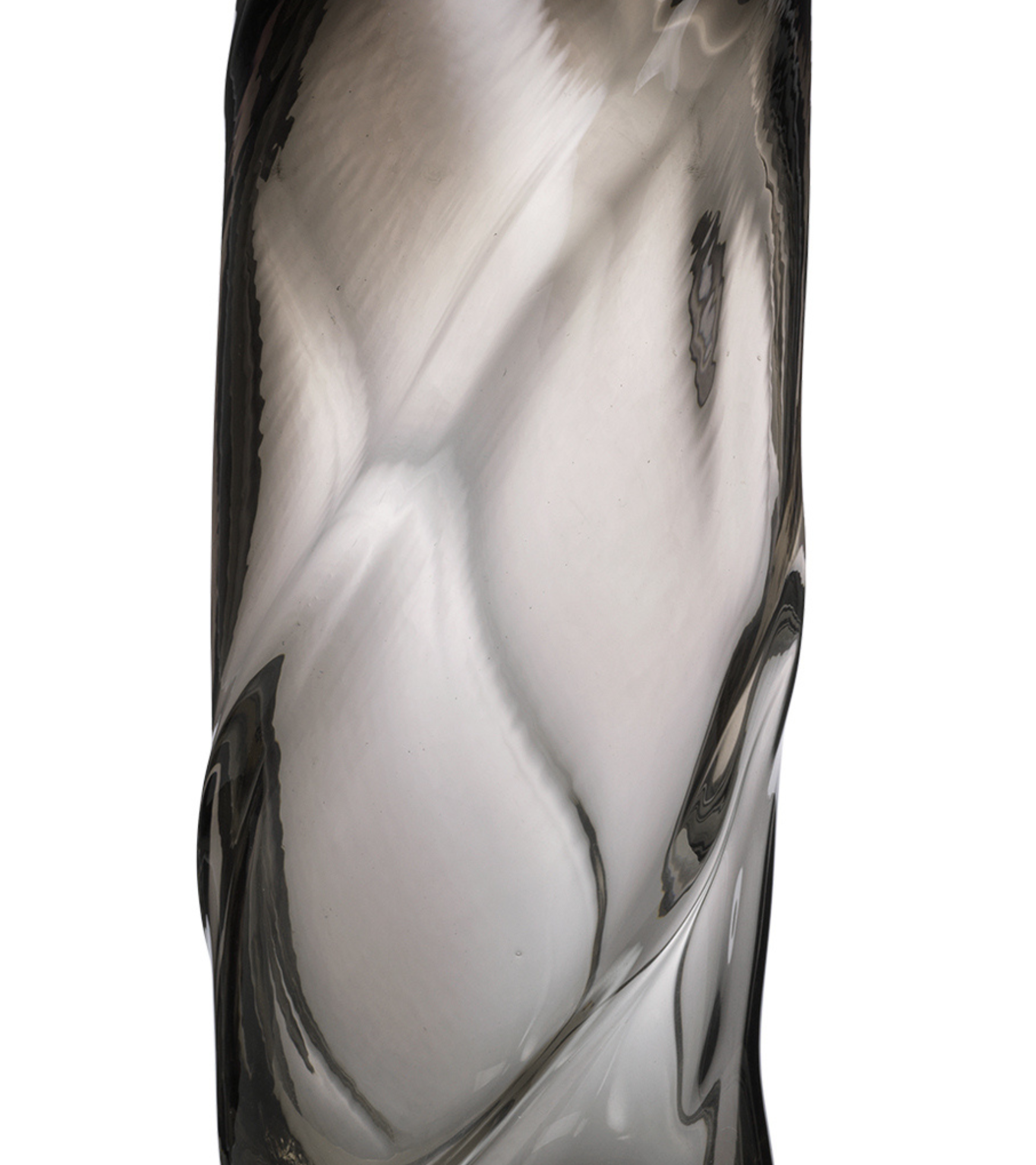 WATER TALL SWIRL vase dark gray