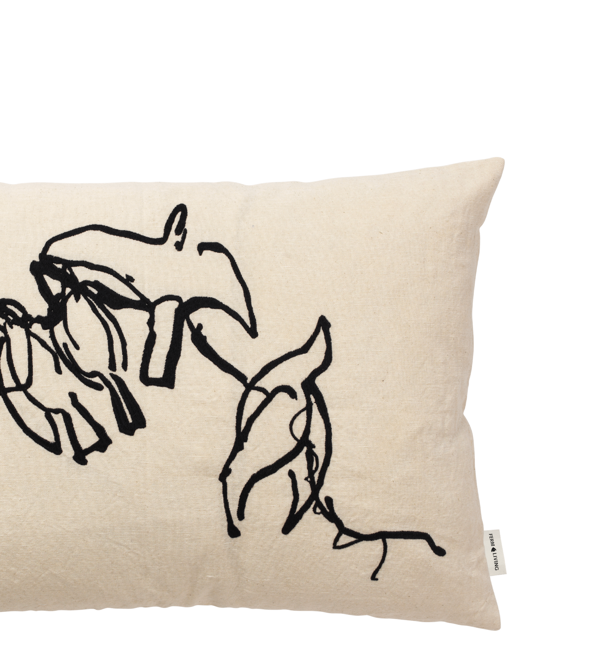 Dekokissen VUELO beige mit Schwarz