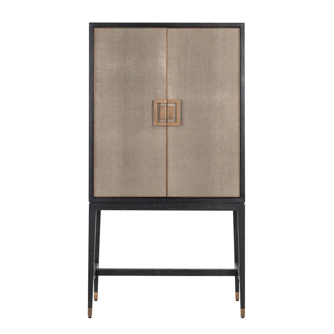 Szafka barowa BLOOMINGVILLE drewno dębowe ze złotym Richmond Interiors Eye on Design