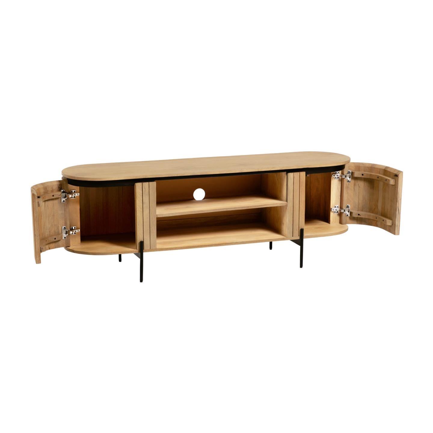 Szafka otwarta RTV LICIA lite drewno mango La Forma Eye on Design