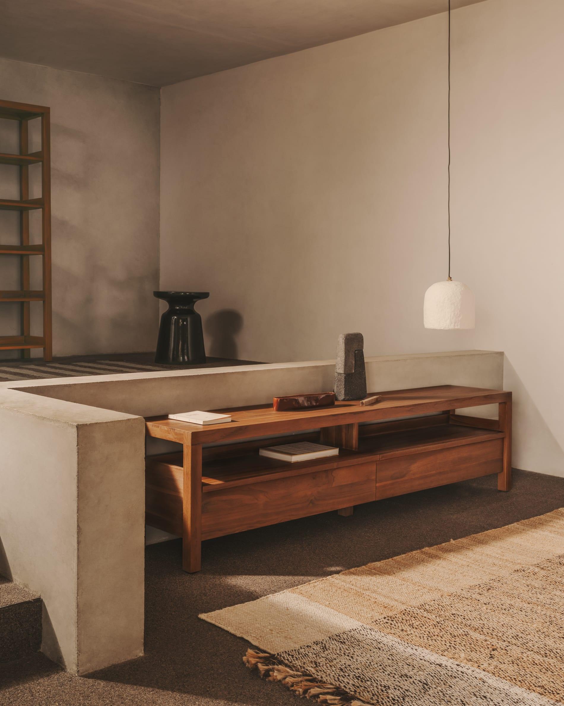 Szafka RTV SASHI drewno tekowe La Forma Eye on Design