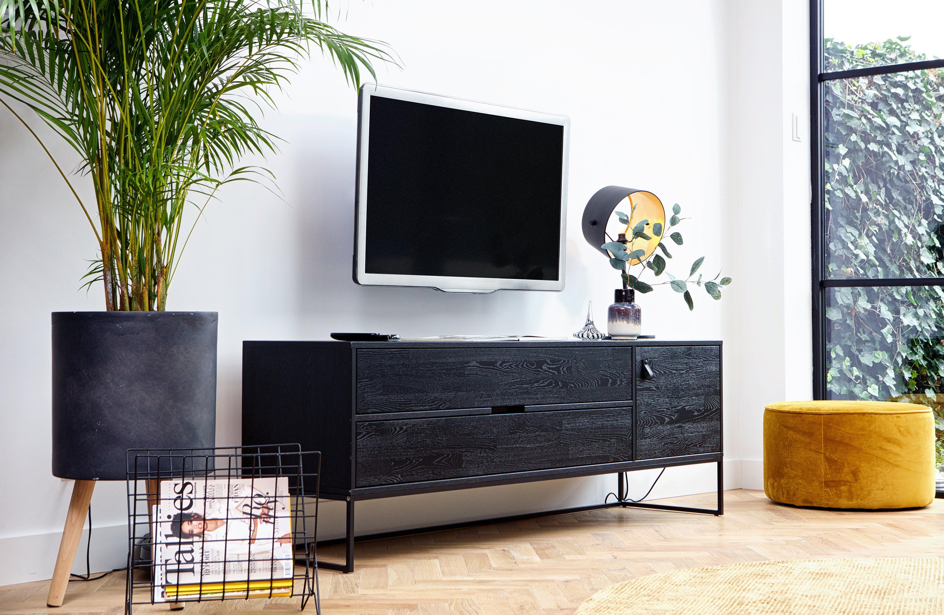 Szafka RTV SILAS czarny Woood Exclusive Eye on Design