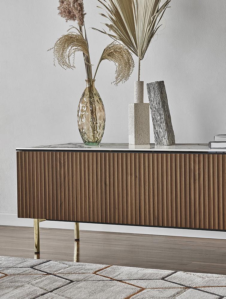 Szafka RTV UNIVERSAL jodełka dębowa Calligaris Eye on Design