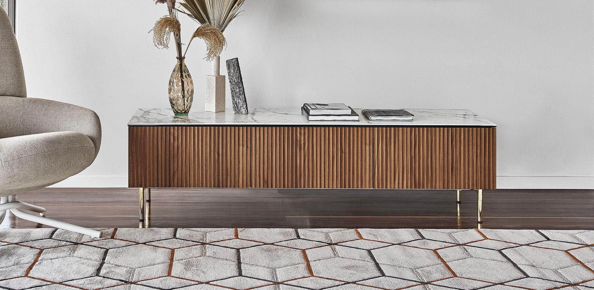 Szafka RTV UNIVERSAL jodełka dębowa Calligaris Eye on Design