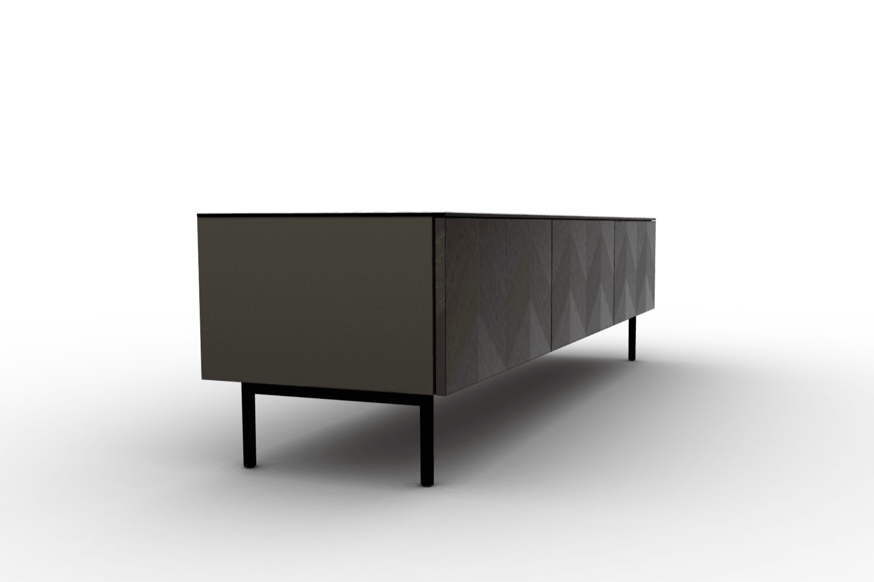 Szafka RTV UNIVERSAL jodełka dębowa Calligaris Eye on Design