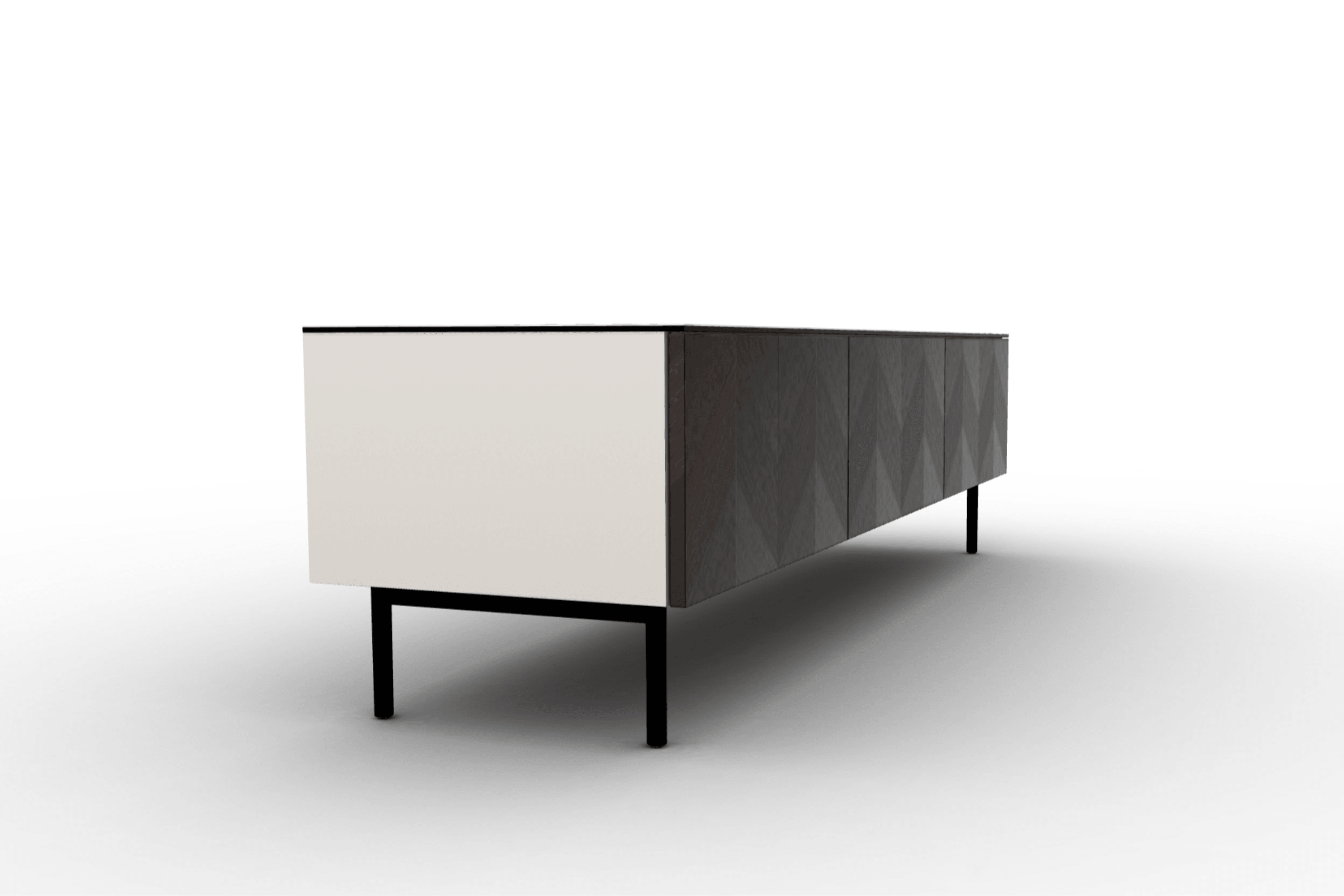 Szafka RTV UNIVERSAL jodełka dębowa Calligaris Eye on Design