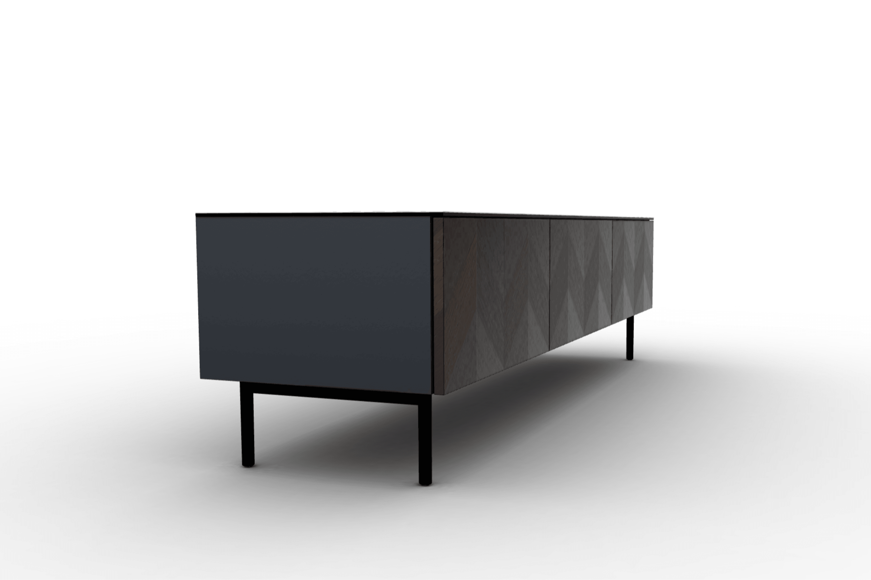 Szafka RTV UNIVERSAL jodełka dębowa Calligaris Eye on Design