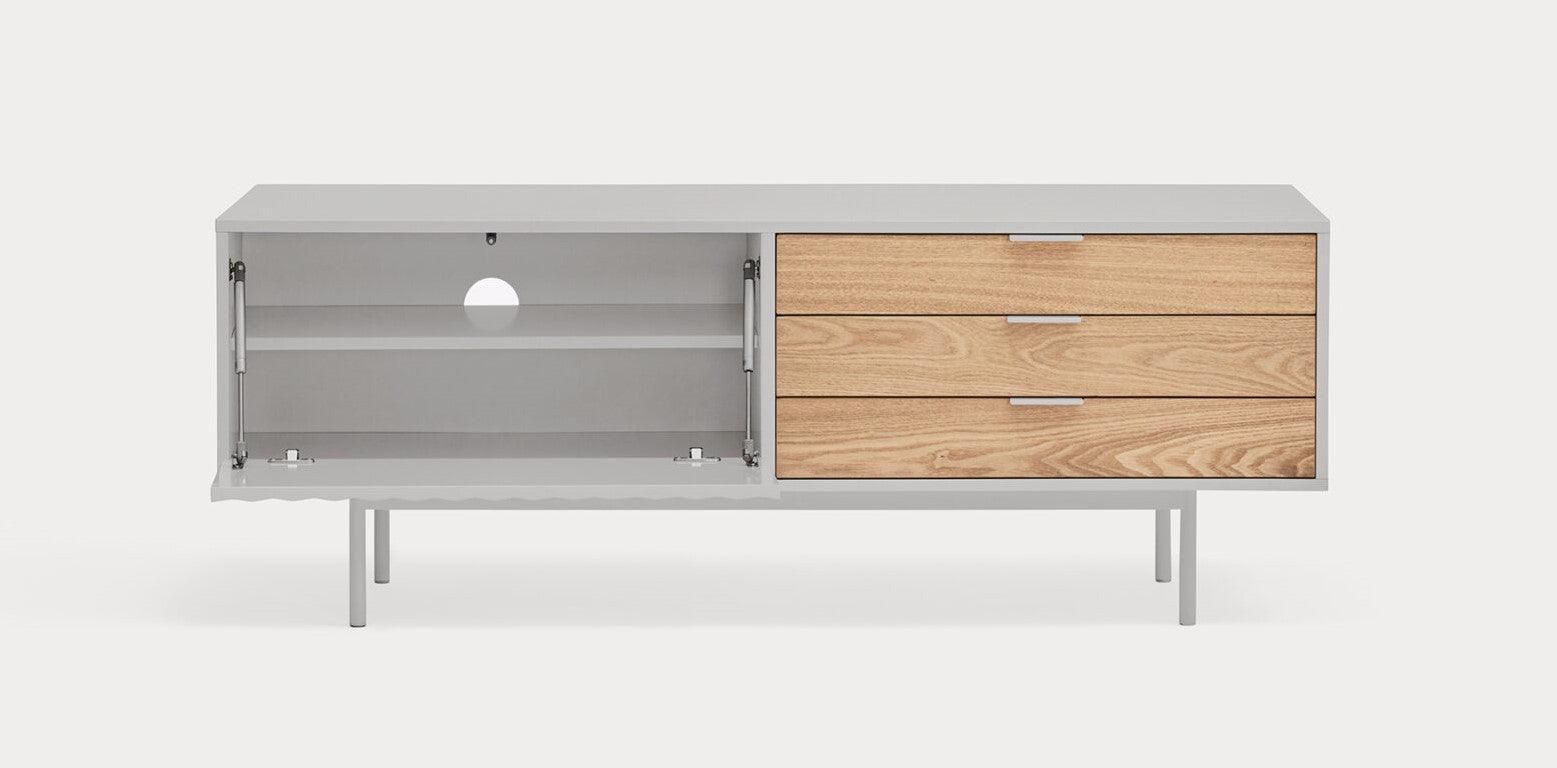 Szafka RTV z szufladami SIERRA szary Teulat Eye on Design