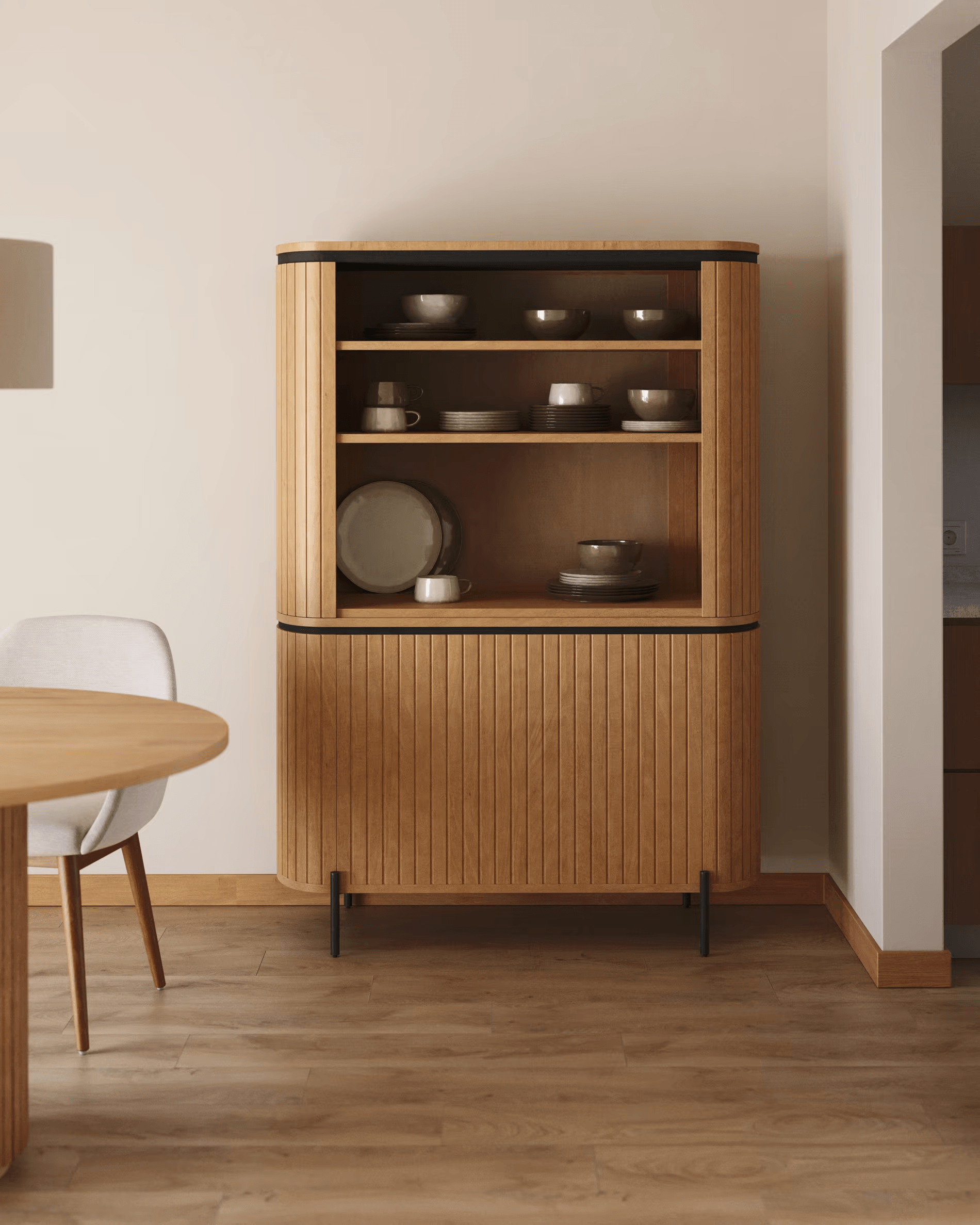 Szafka wysoka LICIA lite drewno mango La Forma Eye on Design