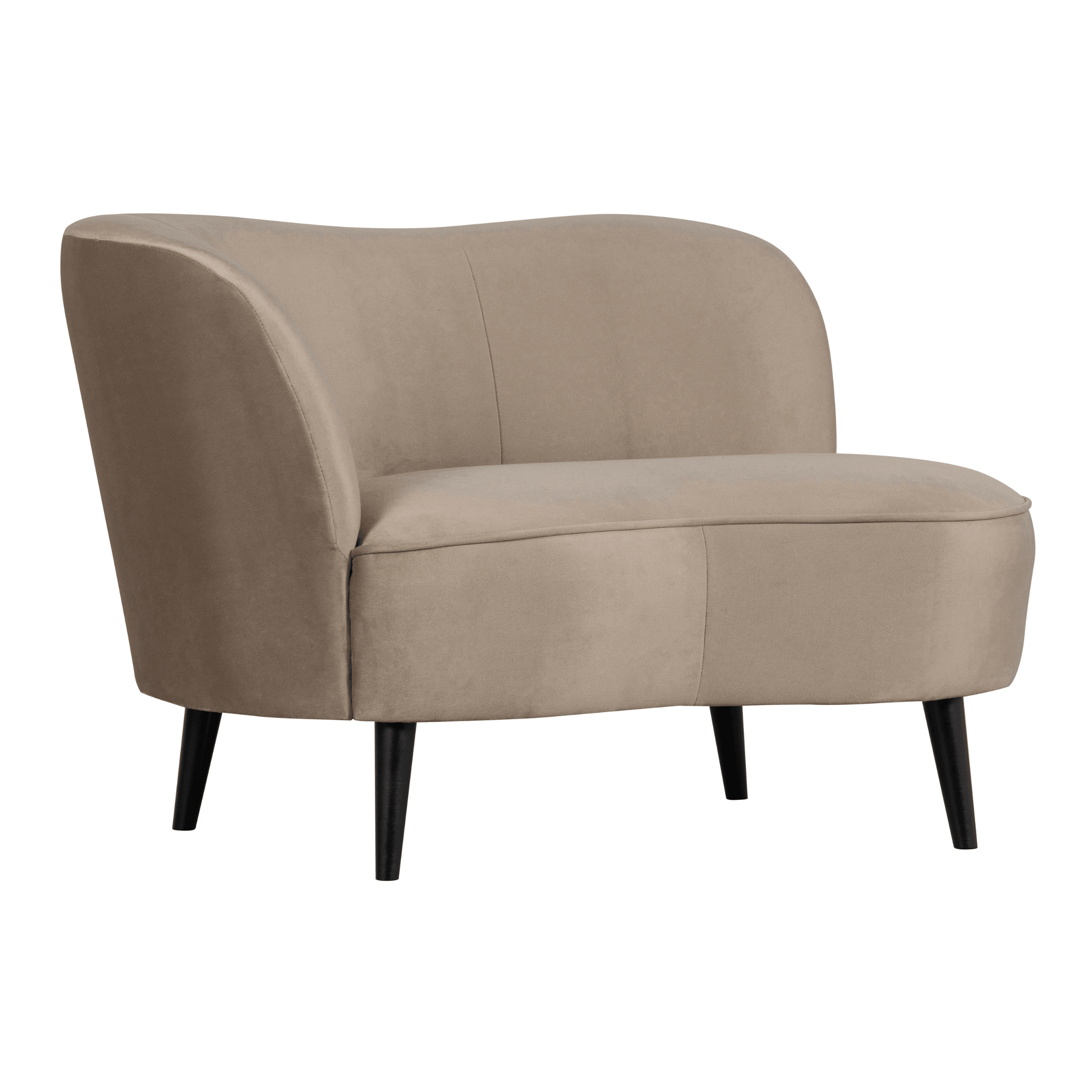 Szezlong aksamitny lewostronny SARA khaki Woood Eye on Design