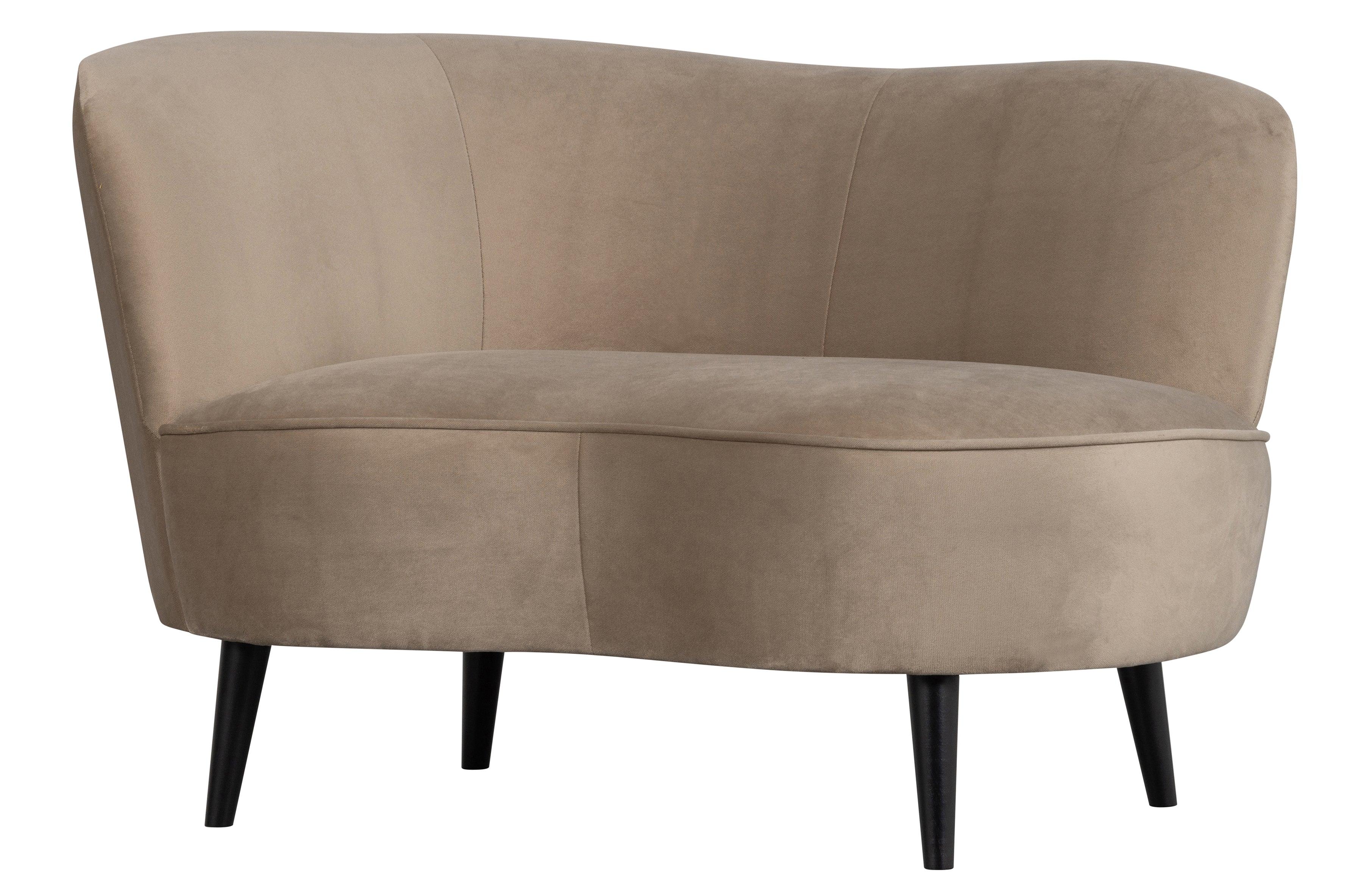 Szezlong aksamitny lewostronny SARA khaki Woood Eye on Design