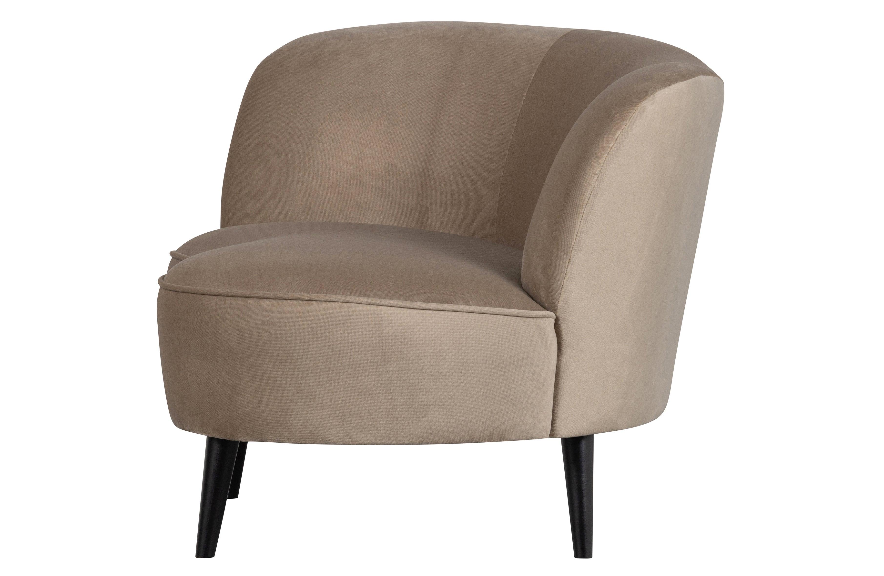 Szezlong aksamitny lewostronny SARA khaki Woood Eye on Design