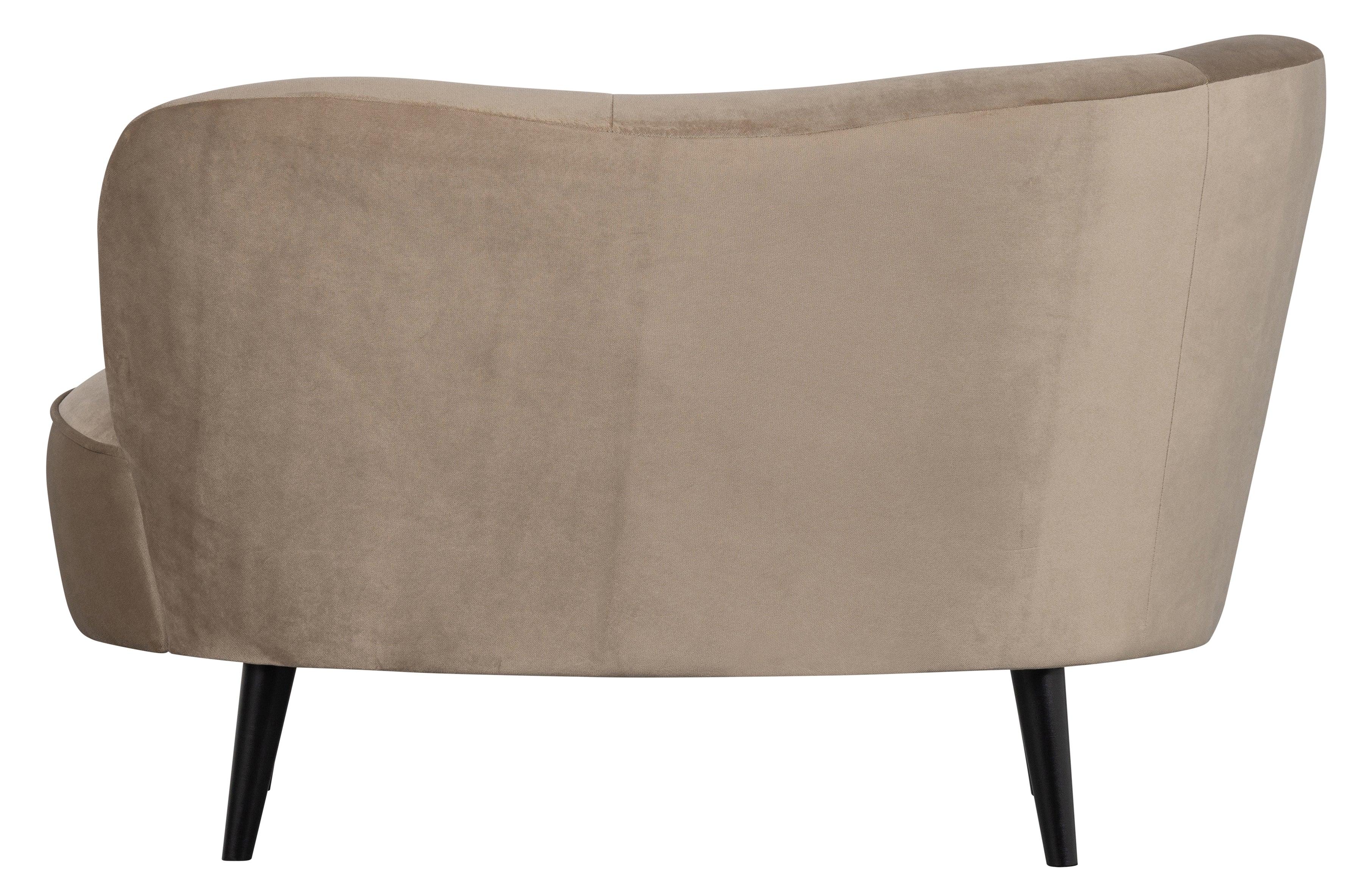 Szezlong aksamitny lewostronny SARA khaki Woood Eye on Design