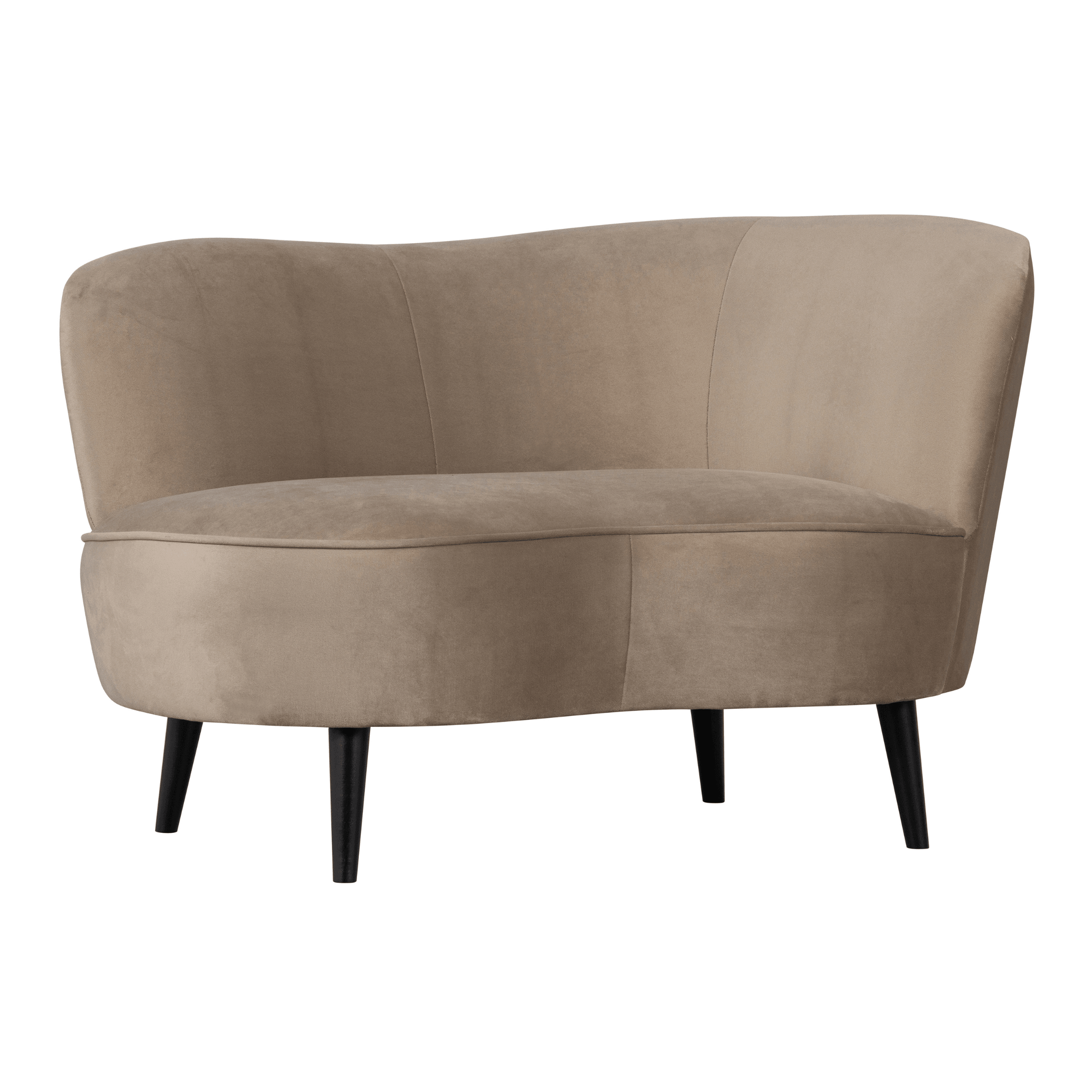 Szezlong aksamitny prawostronny SARA khaki Woood Eye on Design