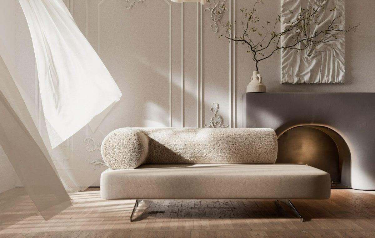 Szezlong CARMEL beżowy Happy Barok Eye on Design