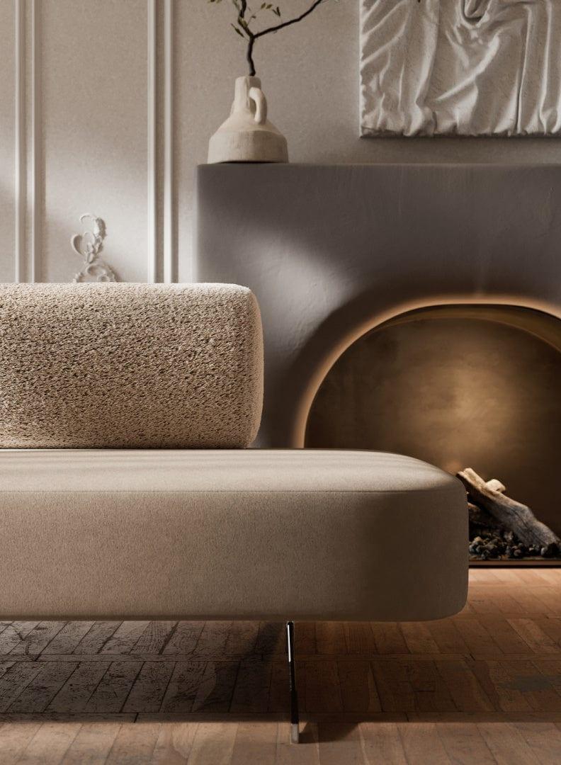 Szezlong CARMEL beżowy Happy Barok Eye on Design