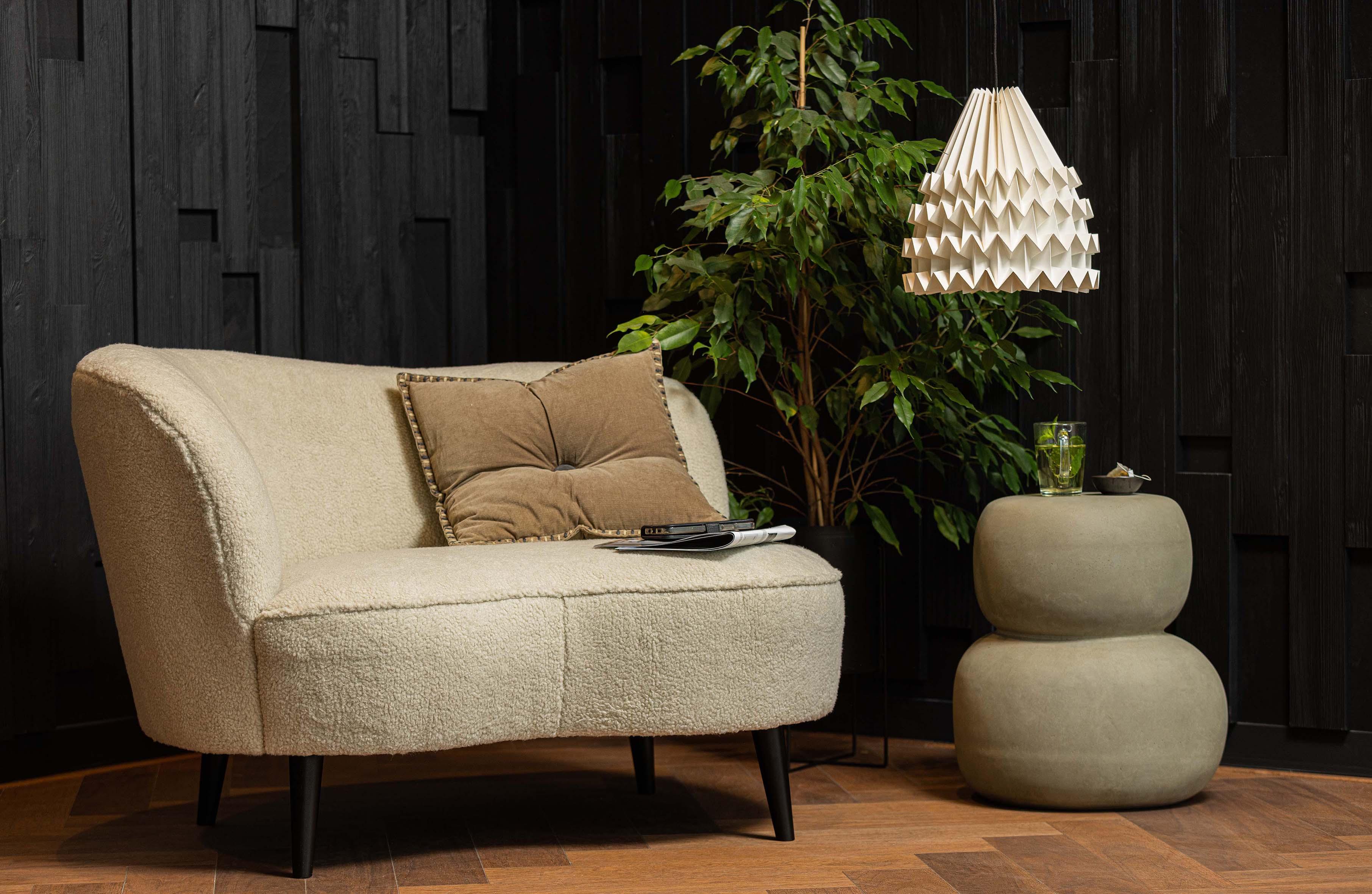 Szezlong lewostronny SARA plusz ecru Woood Eye on Design