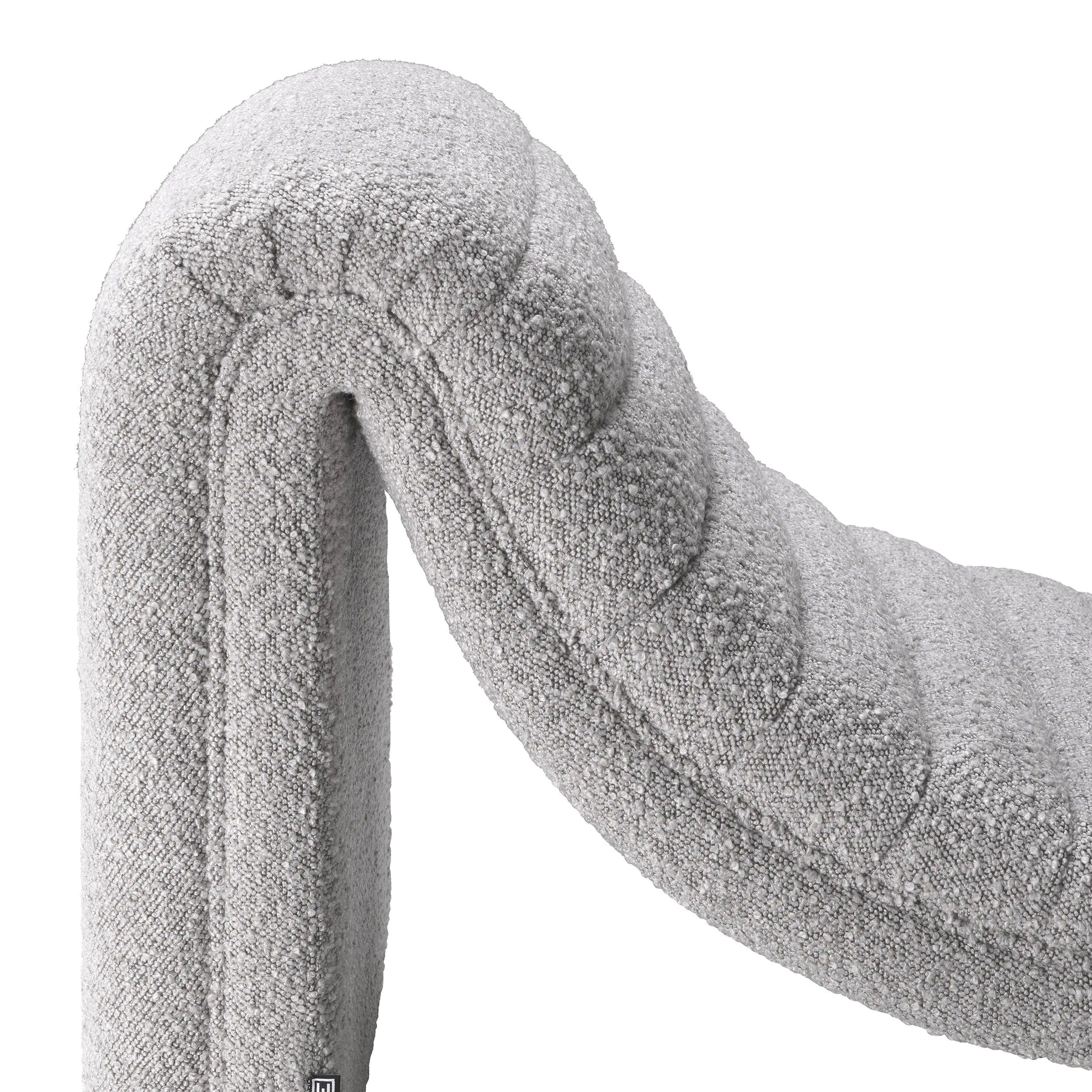 Szezlong w tkaninie boucle PIONEER szary Eichholtz Eye on Design