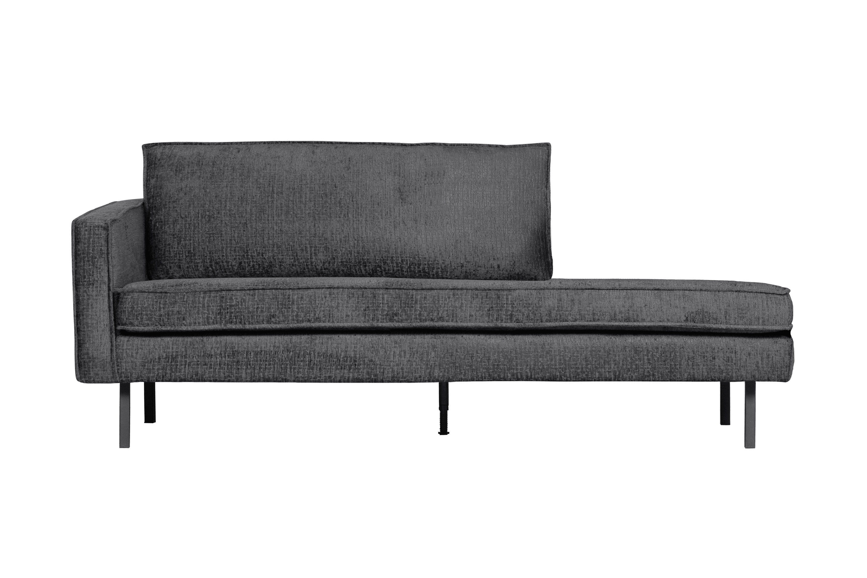 Szezlong welurowy lewostronny RODEO ciemnoszary Be Pure Eye on Design