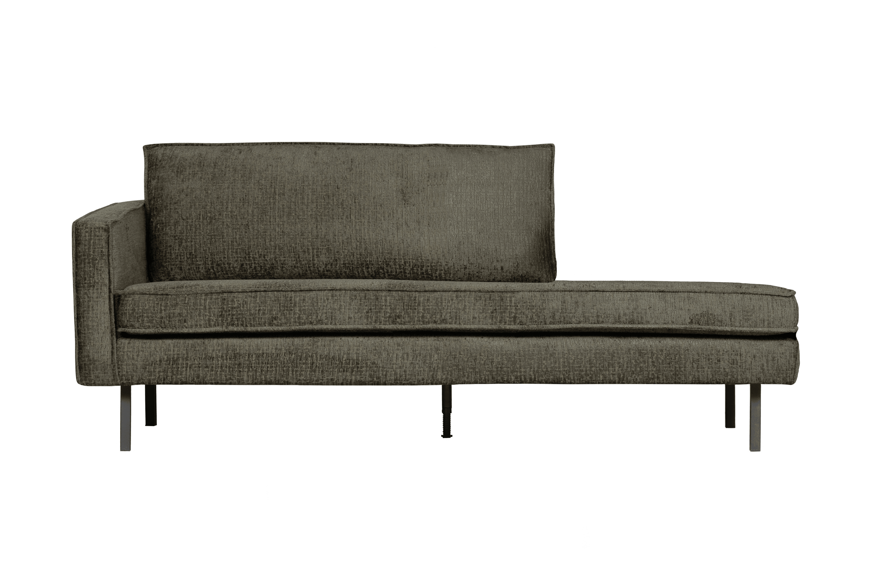 Szezlong welurowy lewostronny RODEO szarozielony Be Pure Eye on Design