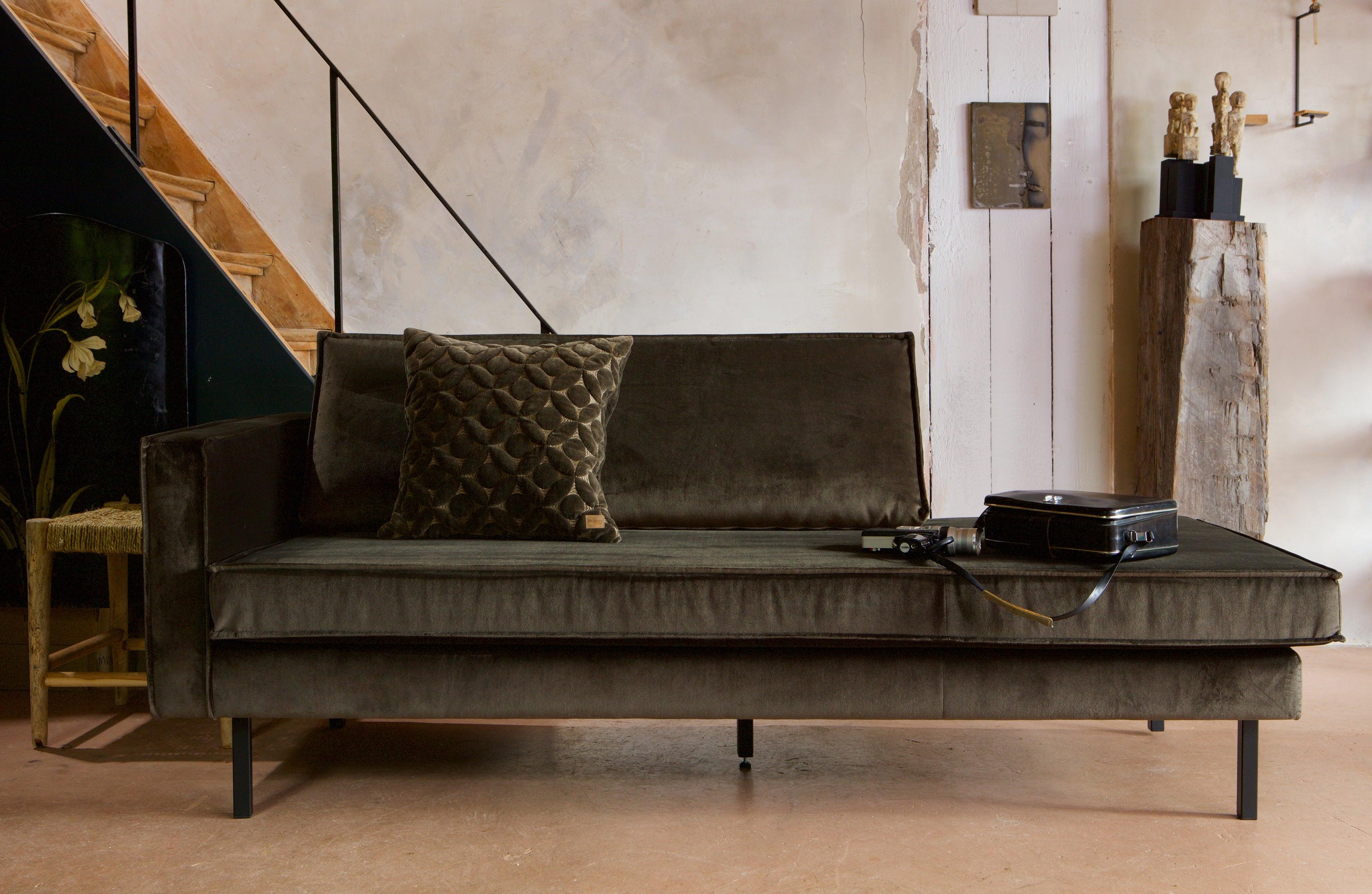 Links -Hand -Chaise Rodeo Beige Bouclé