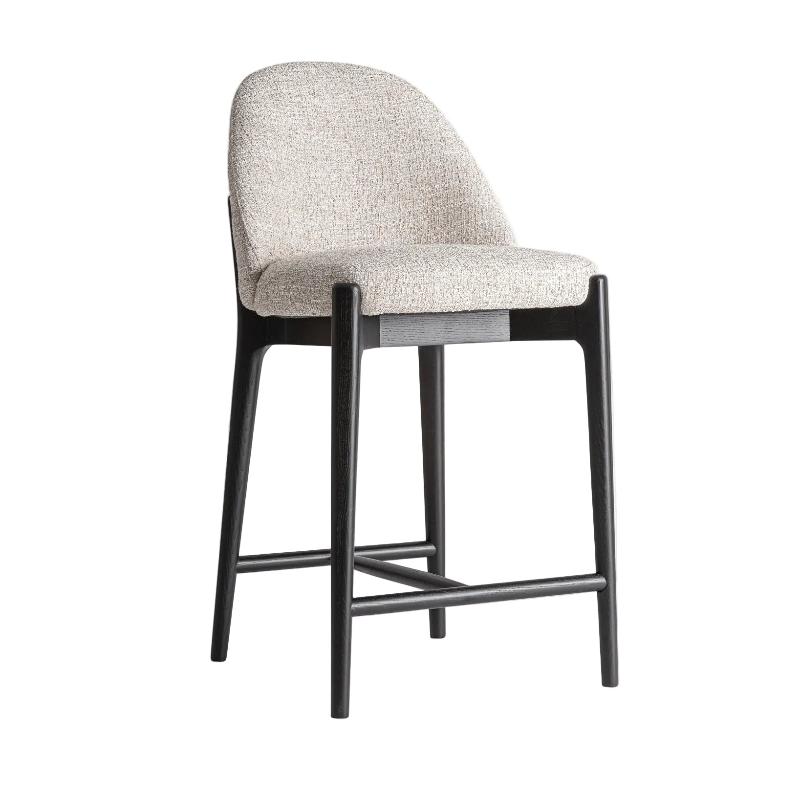 Barstuhl SIRIUS beige mit schwarzem Eschenfuß