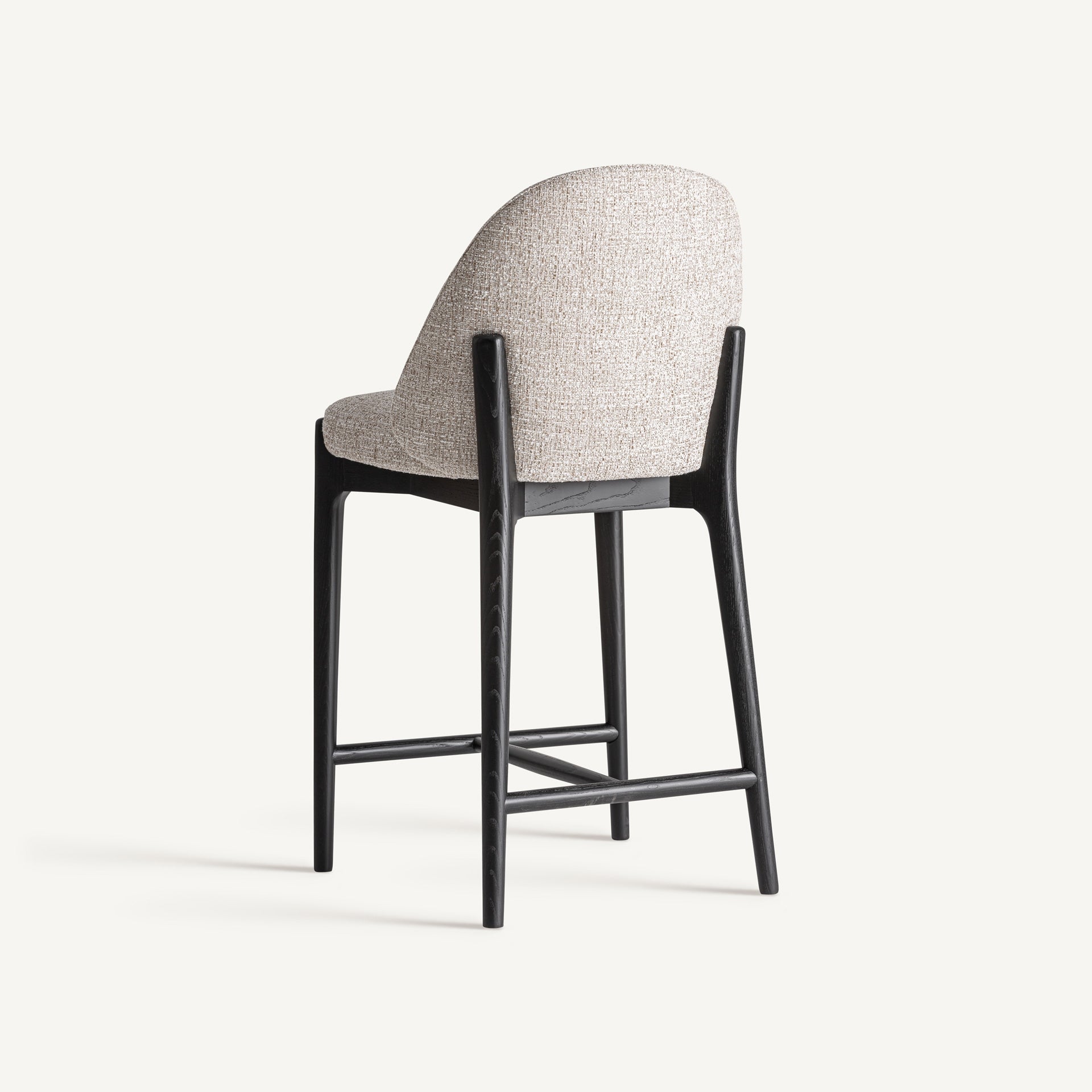 Barstuhl SIRIUS beige mit schwarzem Eschenfuß