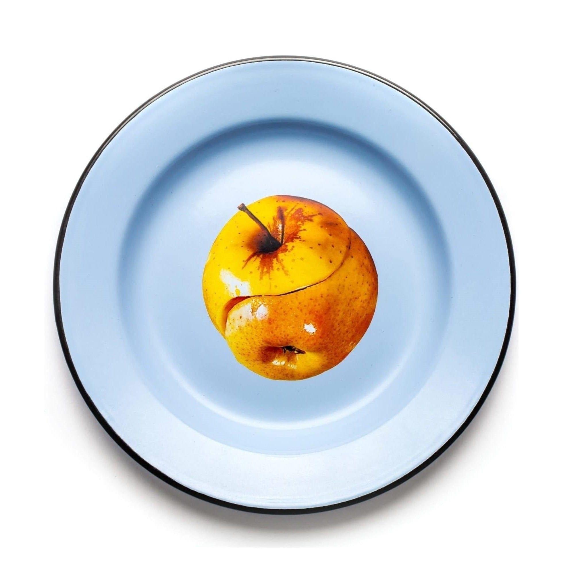 Talerz emaliowany APPLE niebieski Seletti Eye on Design