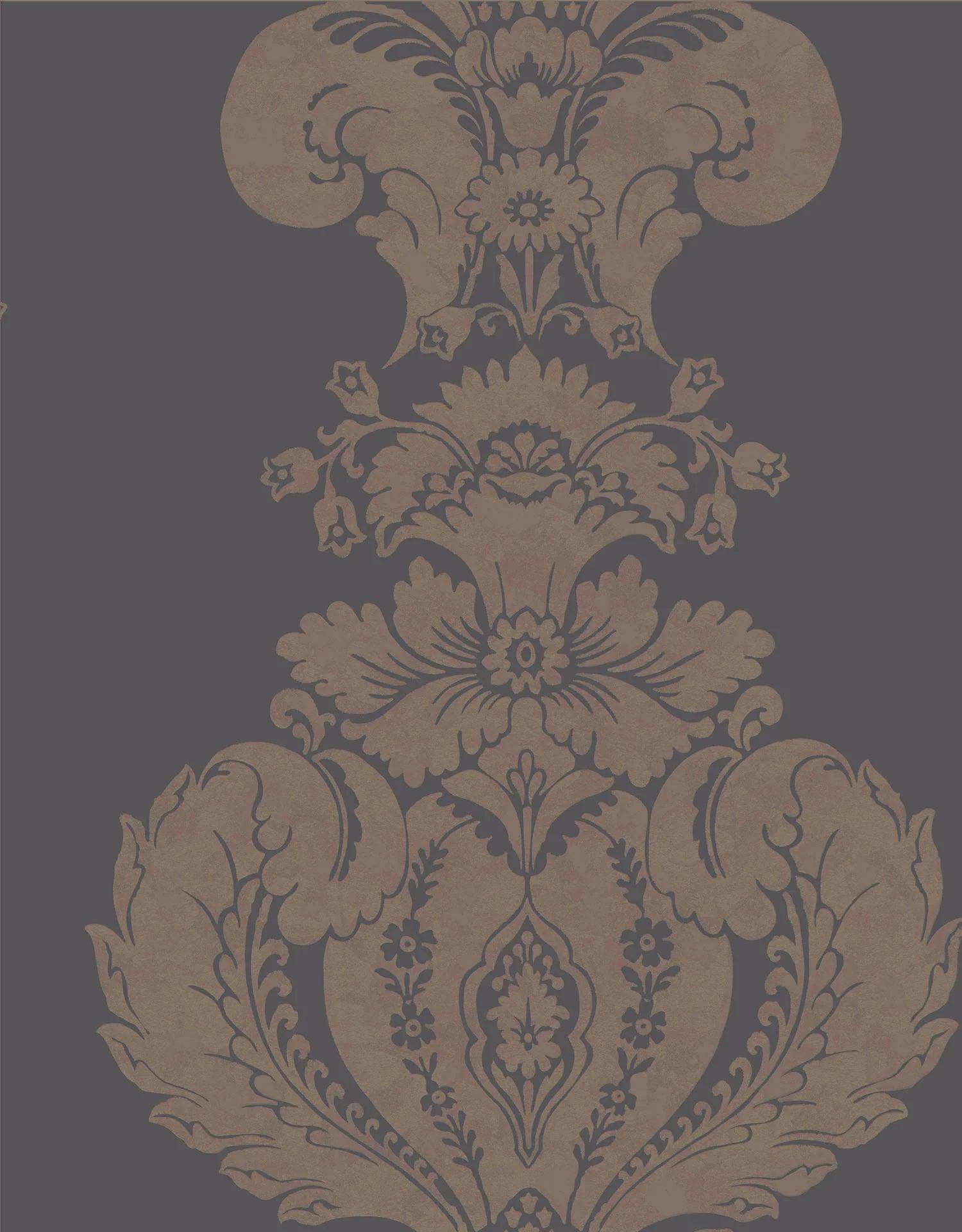 Tapeta ALBEMARLE - Baudelaire metaliczny brąz na czarnym Cole & Son Default Title Eye on Design