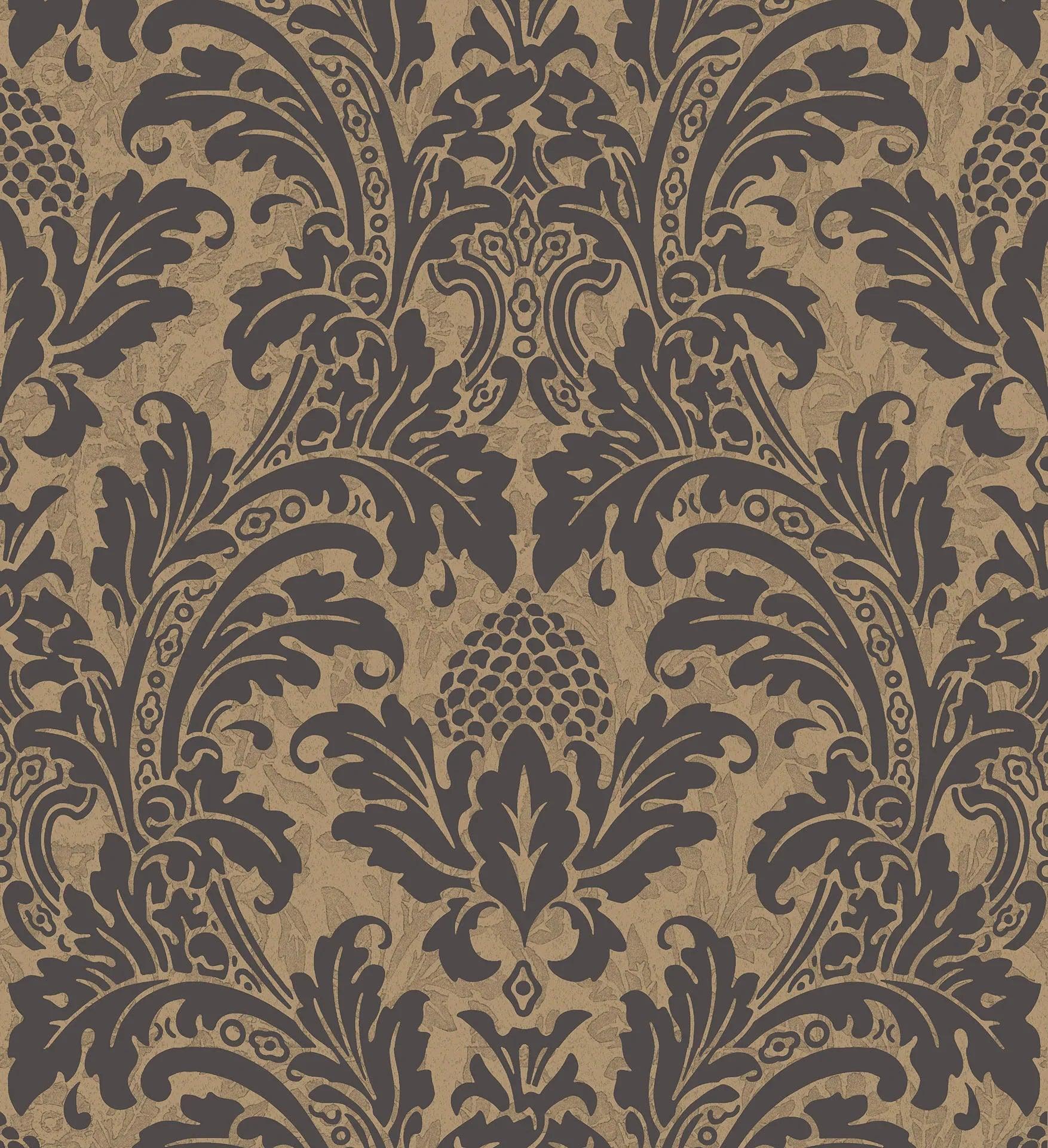 Tapeta ALBEMARLE - Blake czerń na metalicznym złocie Cole & Son Eye on Design