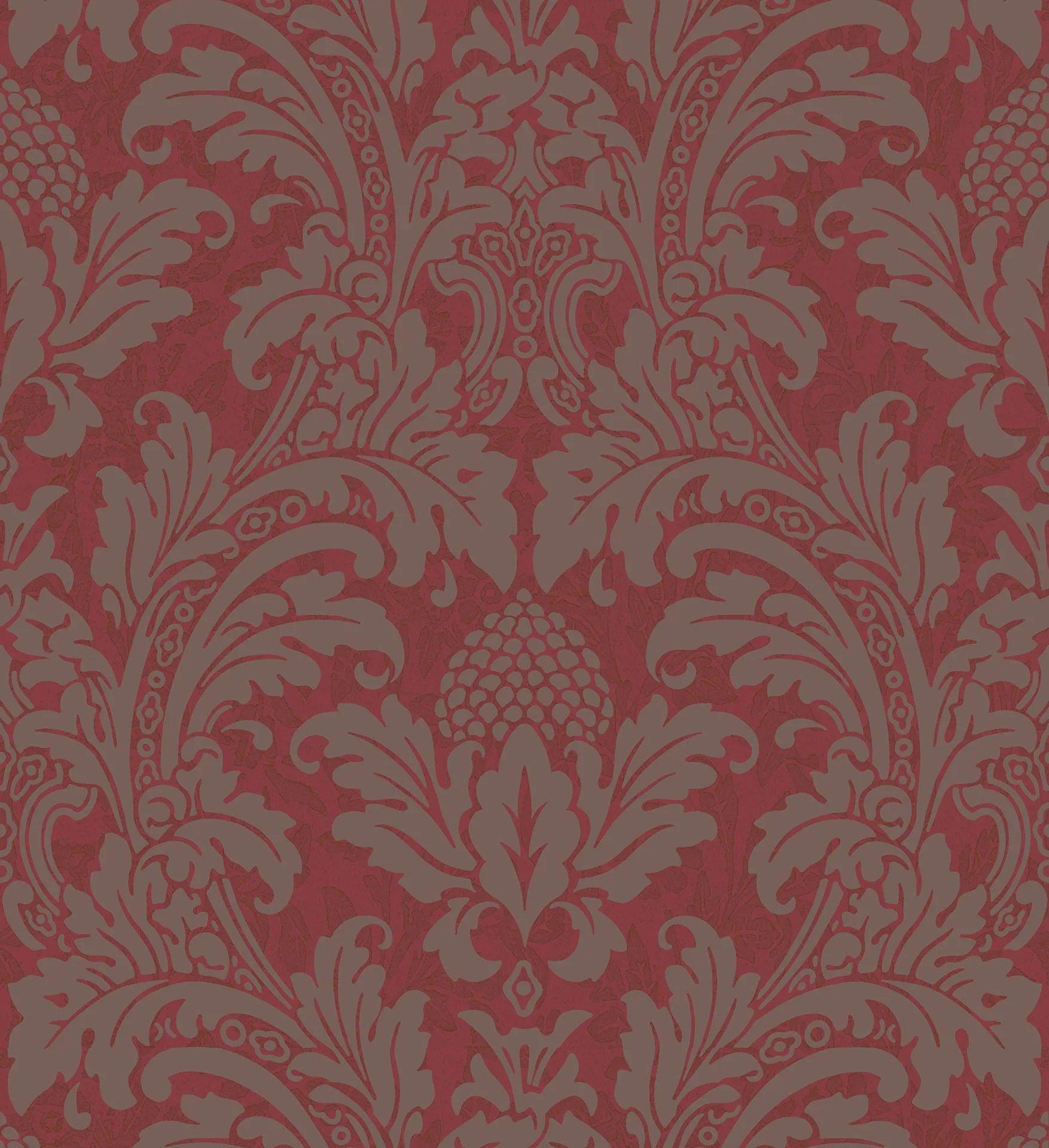Tapeta ALBEMARLE - Blake metaliczna cyna na czerwieni Cole & Son Eye on Design