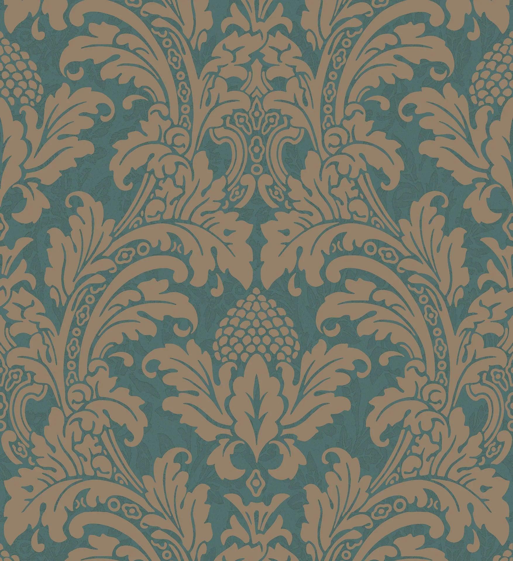 Tapeta ALBEMARLE - Blake metaliczne złoto na turkusie Cole & Son Default Title Eye on Design