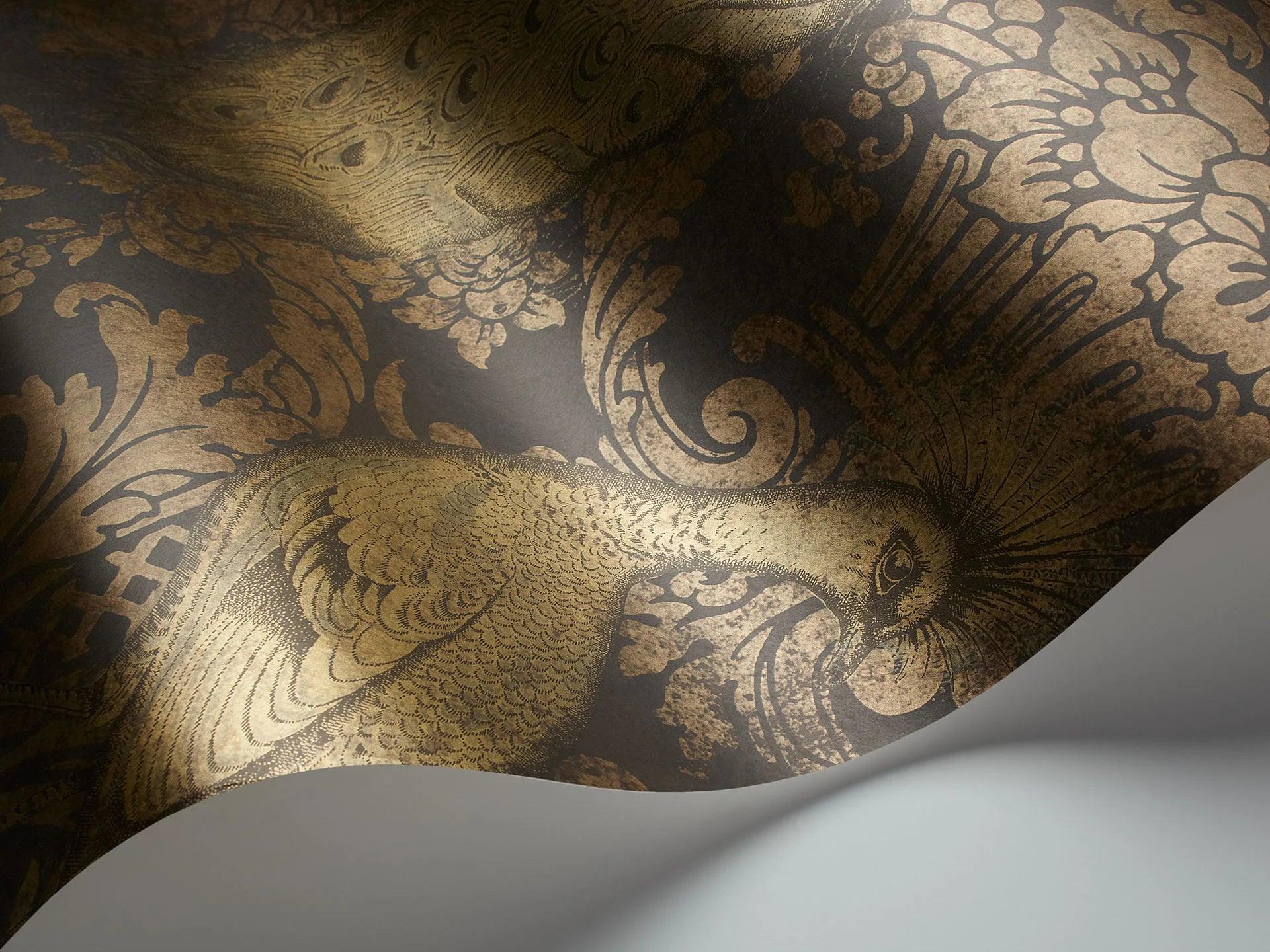 Tapeta ALBEMARLE - Byron metaliczne złoto z brązem Cole & Son Eye on Design