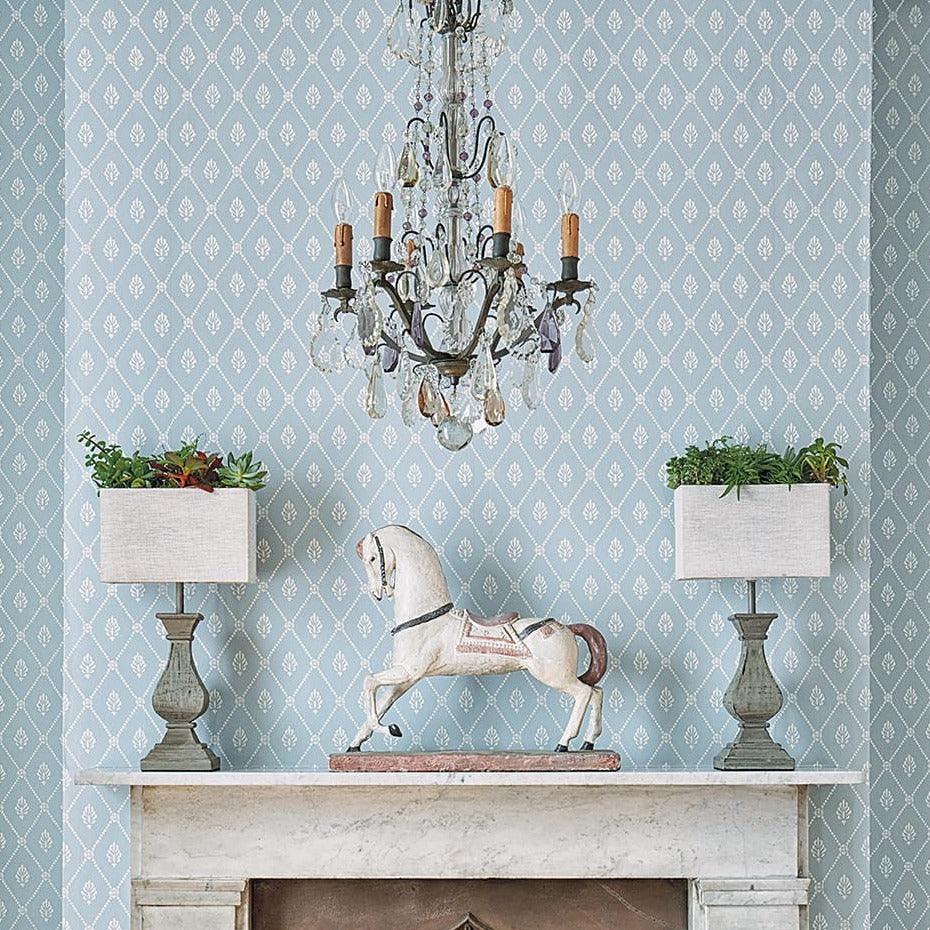 Pflanzen-Tapete mit geometrischem Muster ARCHIVE ANTHOLOGY - Alma grau