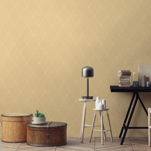 Tapeta ARCHIVE ANTHOLOGY - Large Georgian Rope Trellis ochra Cole & Son Eye on Design